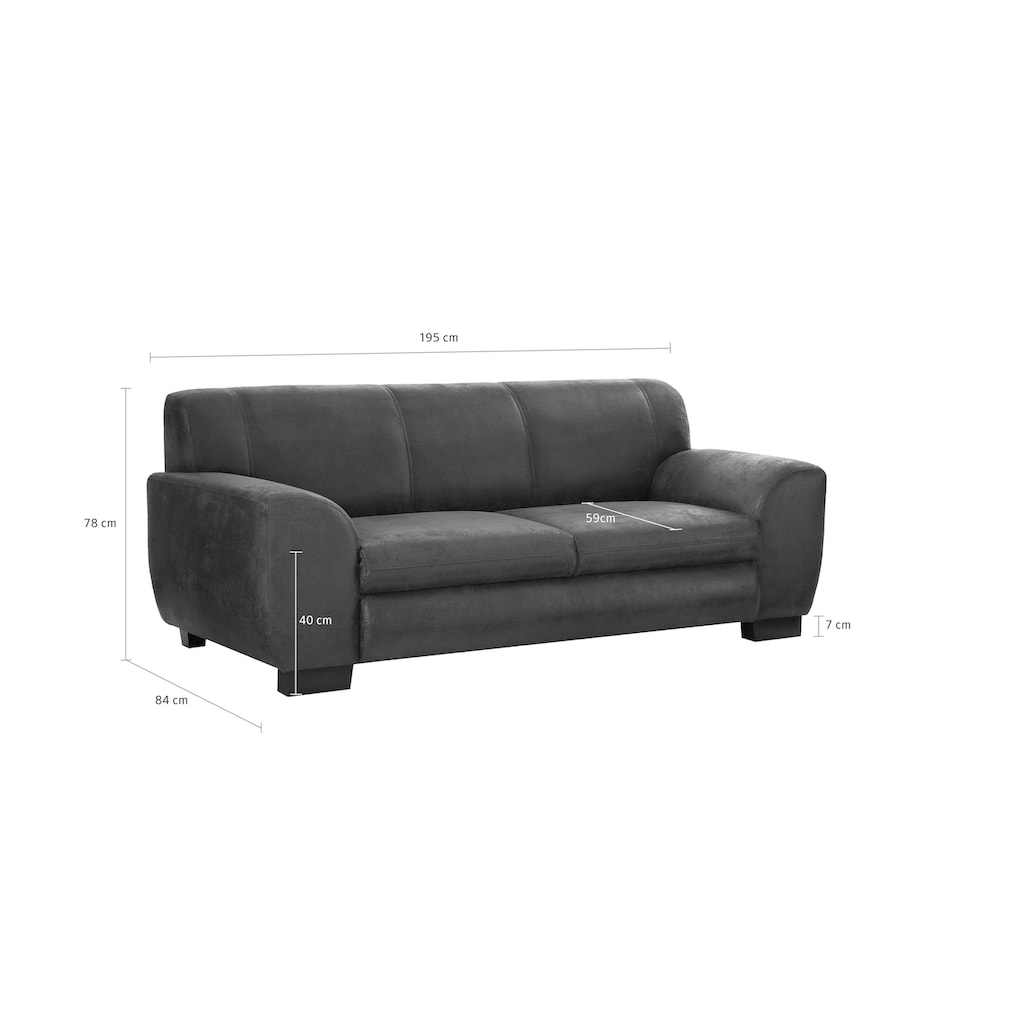 Home affaire Sofa »Nika«, 2 oder 3- Sitzer in Microfaser MELROSE