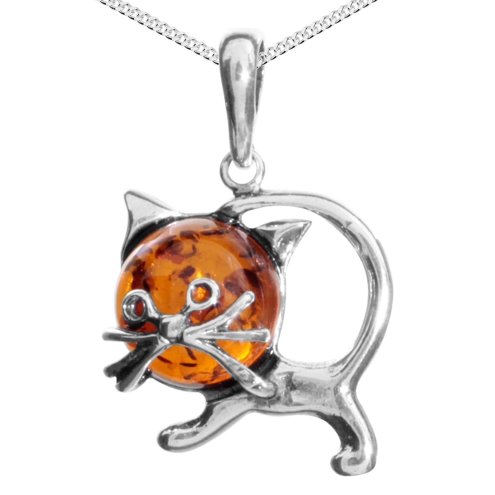 "Kette mit Anhänger OSTSEE-SCHMUCK ""Ostsee-Schmuck Kette mit Anhänger Minka Kette mit Anhänger Minka"" Gr. 45, silber, Halsketten, Damen, 45cm