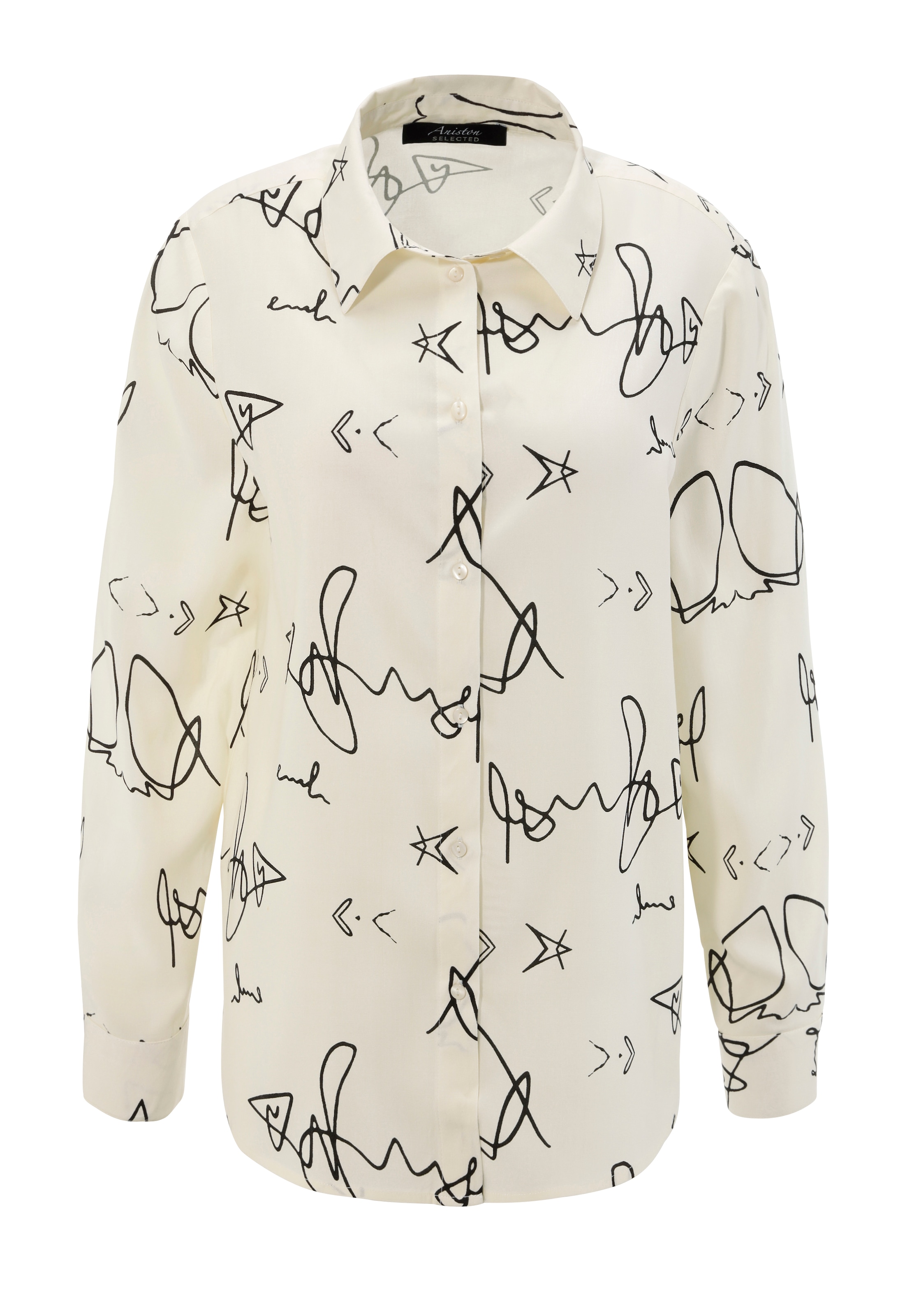 Aniston SELECTED Hemdbluse, mit modisch stilvollen All-over-Print