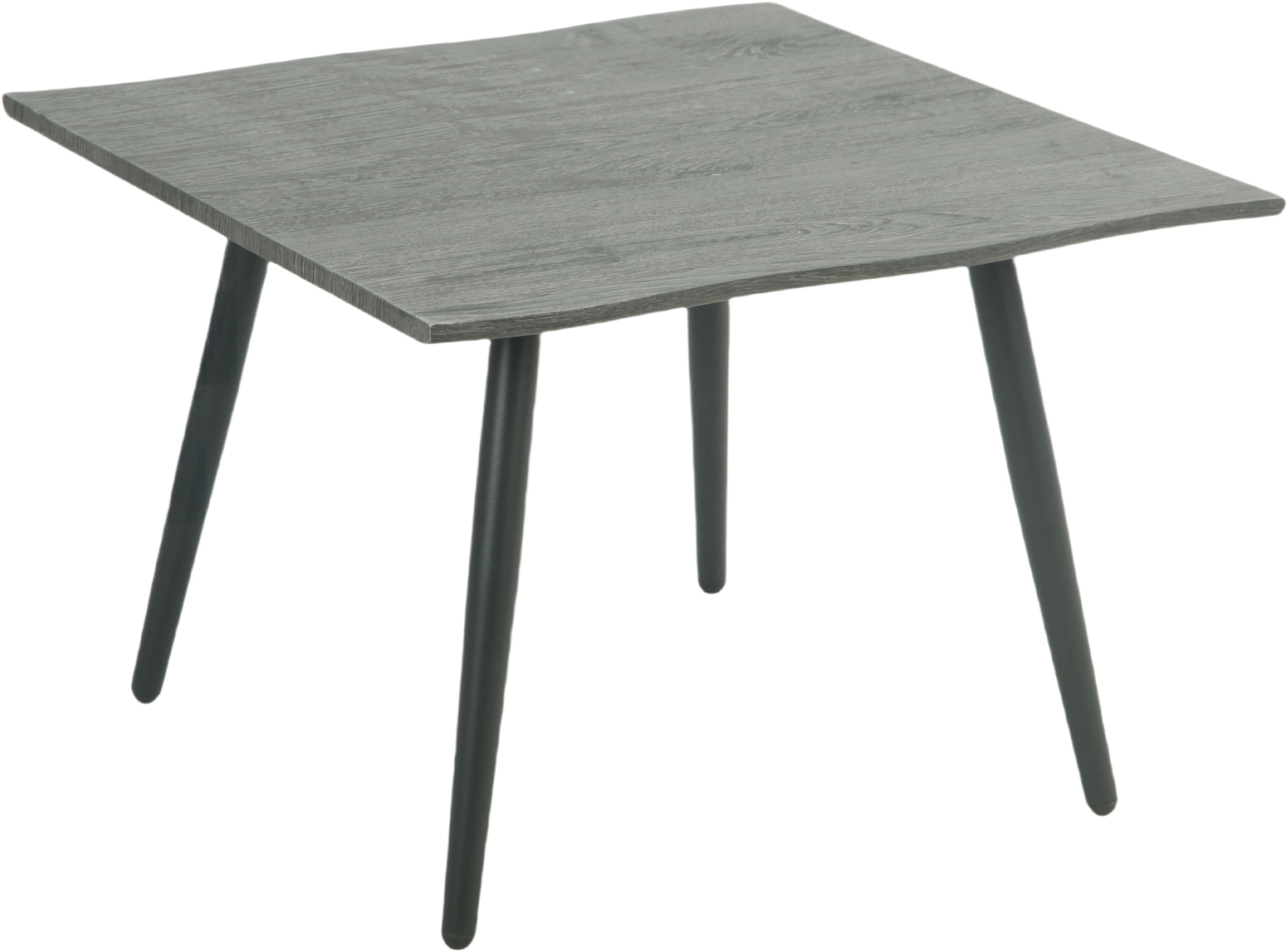 HELA Couchtisch »ZÜRICH« Baumkantenoptik,Vierfuß,quadratisch,60 x 60 cm