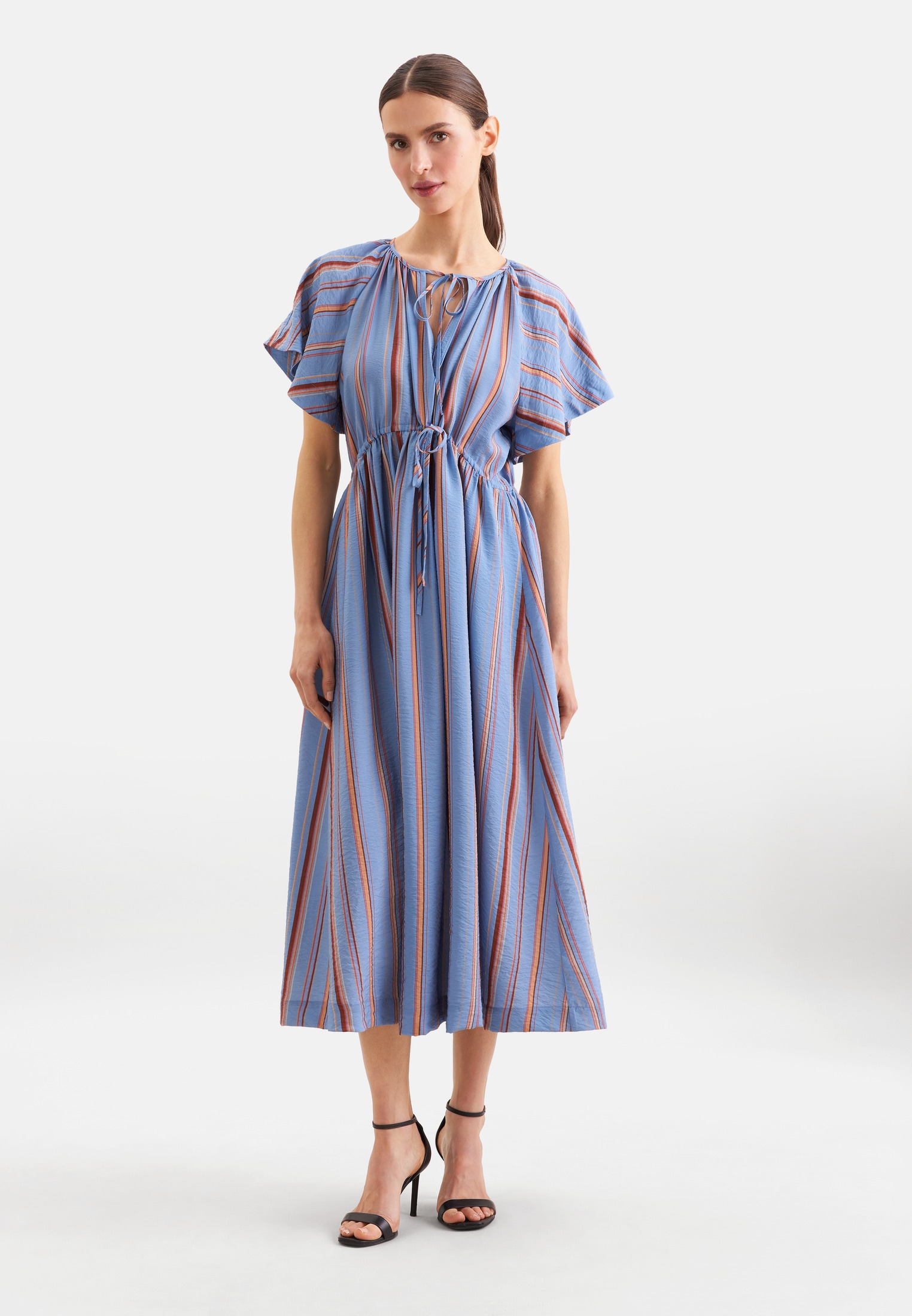 seidensticker Sommerkleid 1/2 Rundhals Gestreift