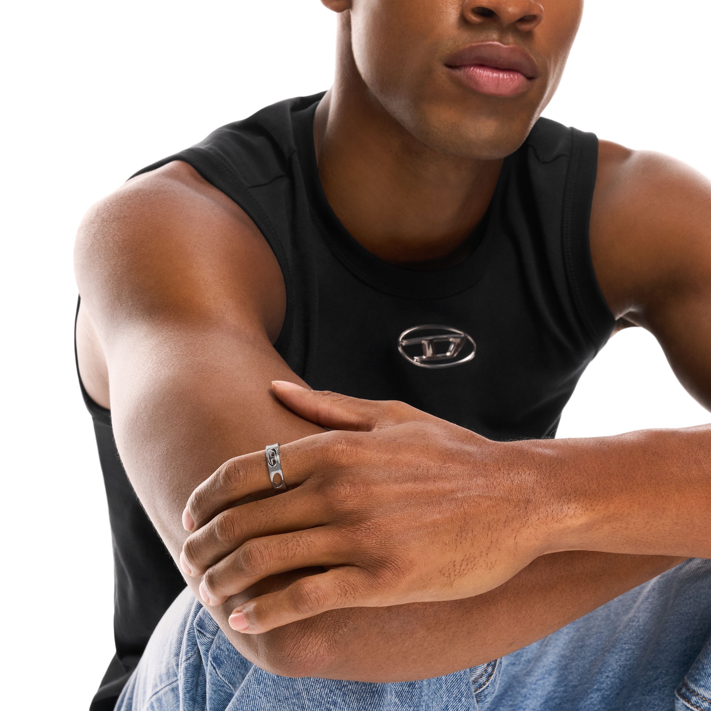 Diesel Fingerring »Schmuck Geschenk Edelstahl OVAL D LOGO«