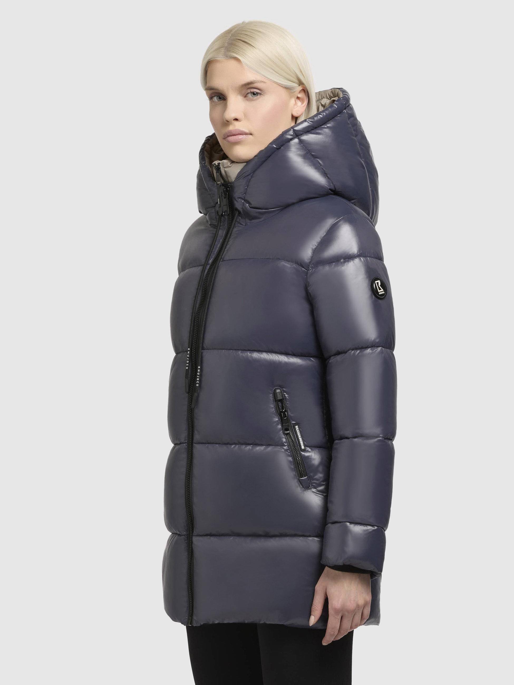 khujo Kurzmantel »Grana-YM«, Glänzender kurzer gesteppter Damen Wintermantel