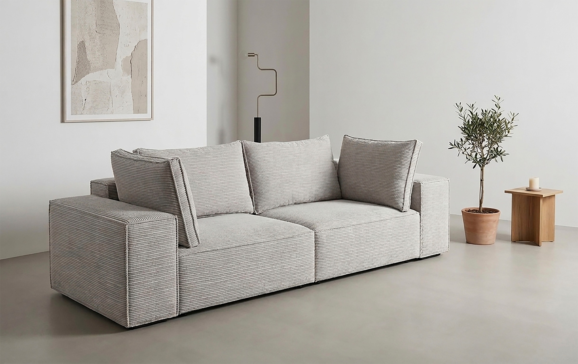 Trends by HG Big-Sofa »CONOR« Schlaffunktion + Bettkasten