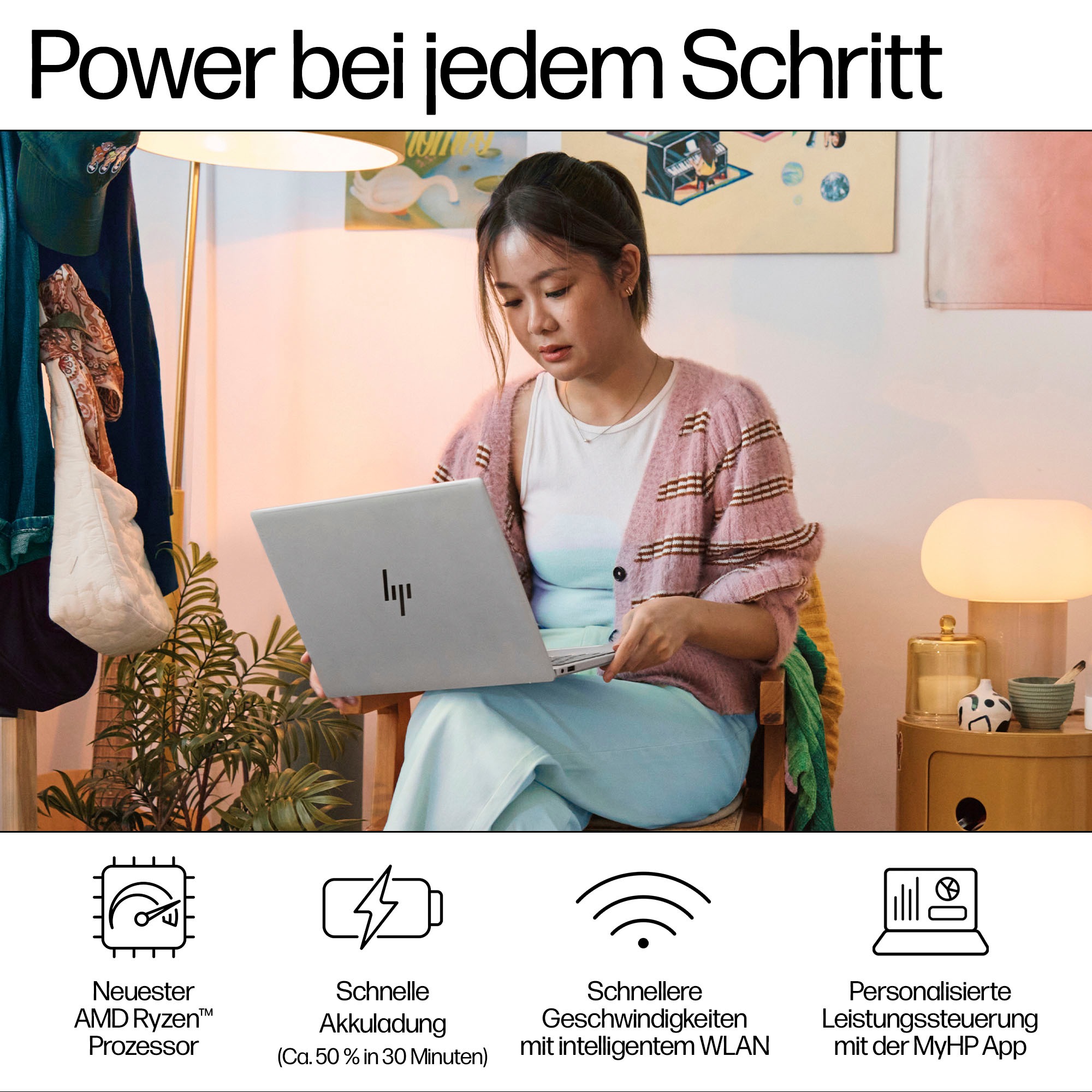 HP Notebook »Pavilion 14-ey0257ng«, 35,6 cm, / 14 Zoll, AMD, Ryzen 5, Radeon 740M, 1000 GB SSD