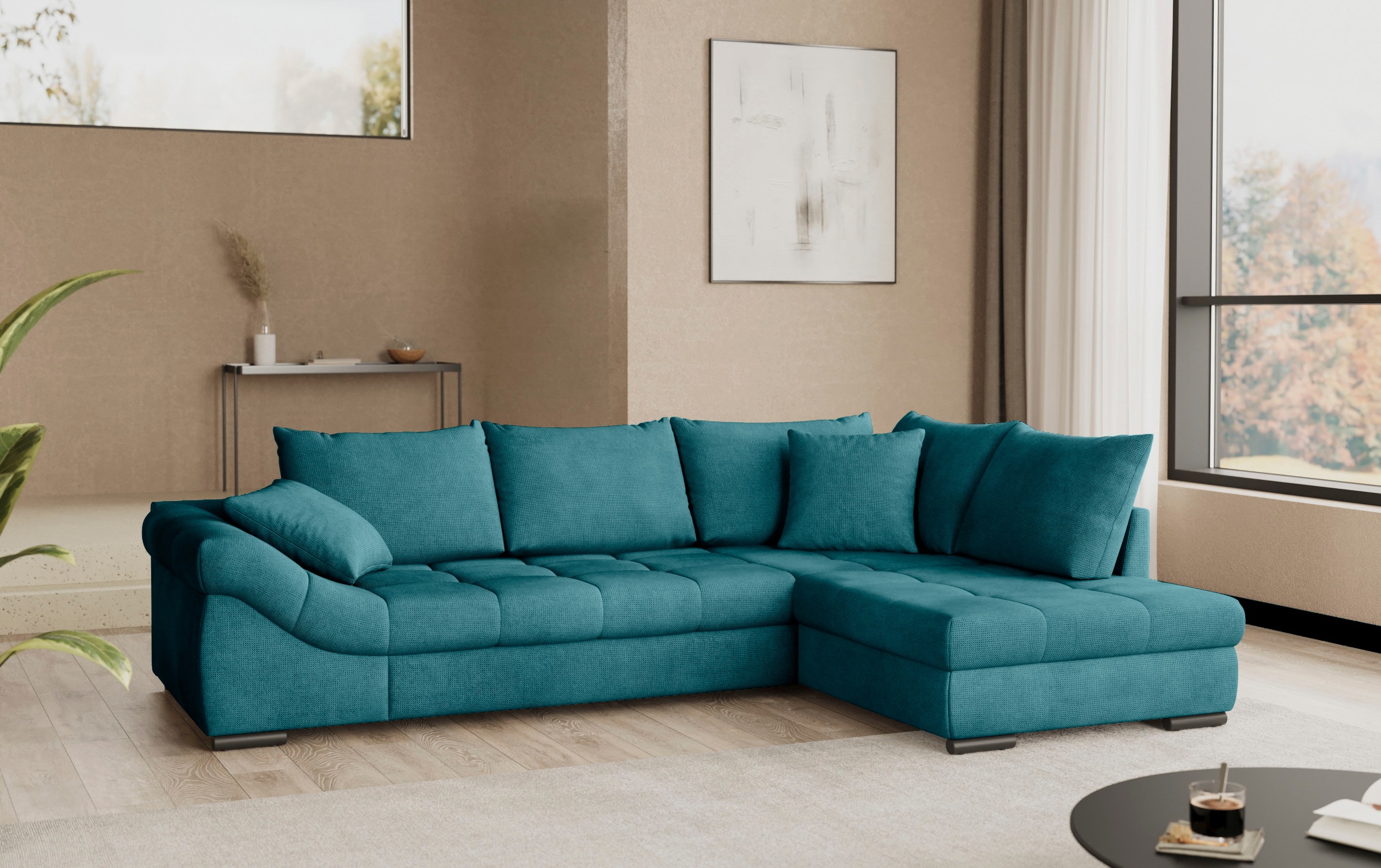 Mr. Couch Ecksofa "Allegro, L-Form", mit Hochschläfer-Bettauszug, wahlweise günstig online kaufen