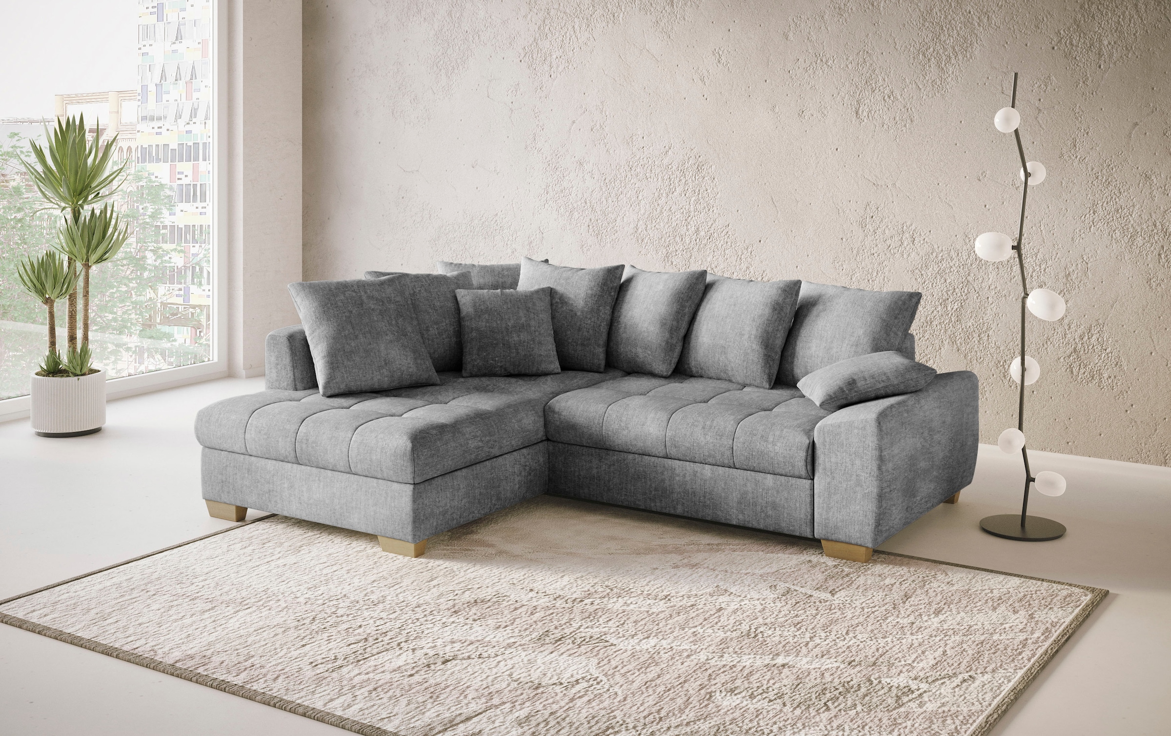 Mr. Couch Ecksofa "Nikita II, L-Form", Wahlweise mit Bettfunktion, Bettkast günstig online kaufen