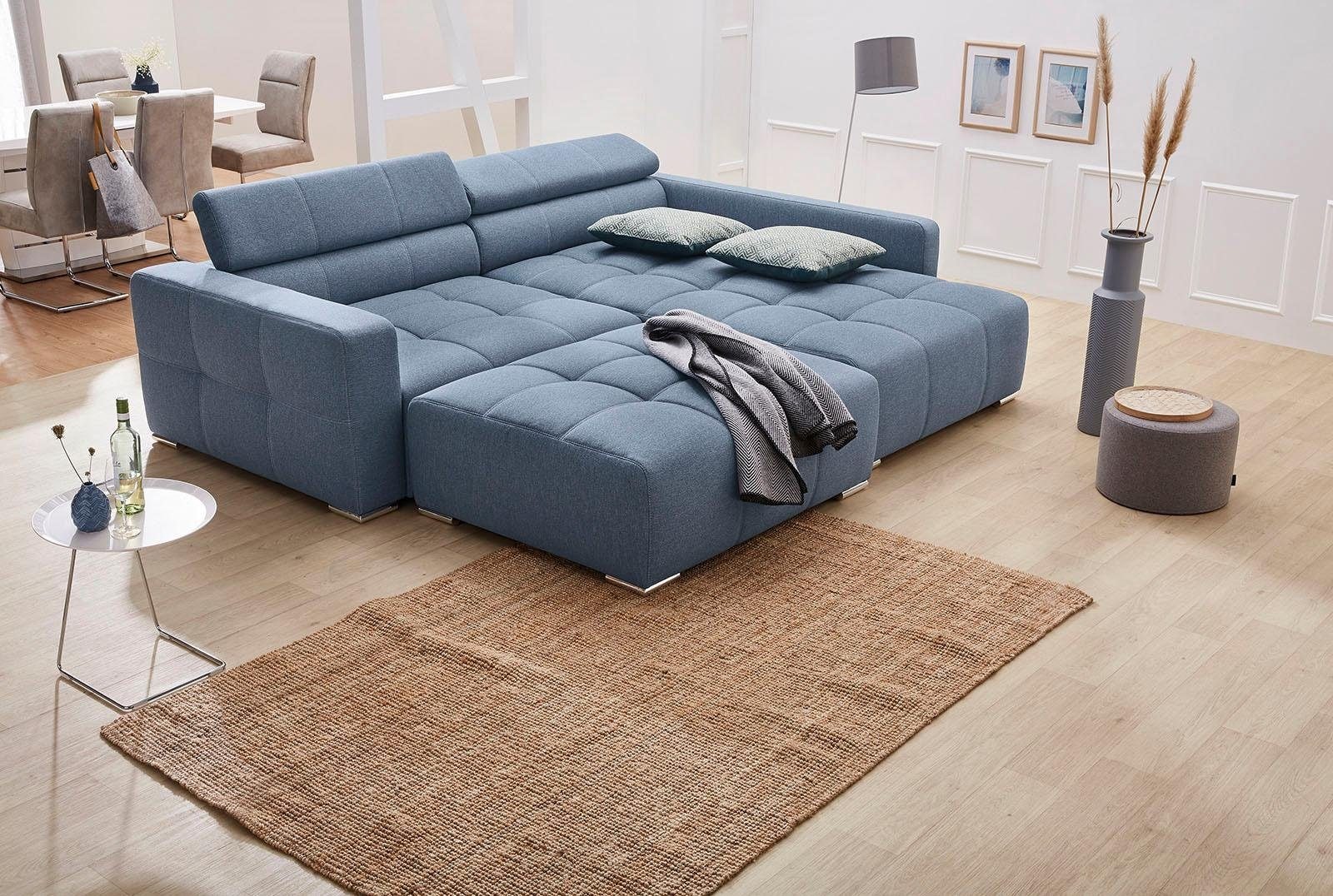 Rückenteilverstellung kaufen Ecksofa BAUR | Gruppe bzw. und Zierkissen »Salerno«, Big-Sofa-Style, im Jockenhöfer mit Kopf-