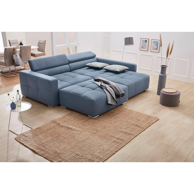 Kopf- BAUR Gruppe bzw. Big-Sofa-Style, | Zierkissen im Ecksofa Jockenhöfer kaufen und »Salerno«, Rückenteilverstellung mit