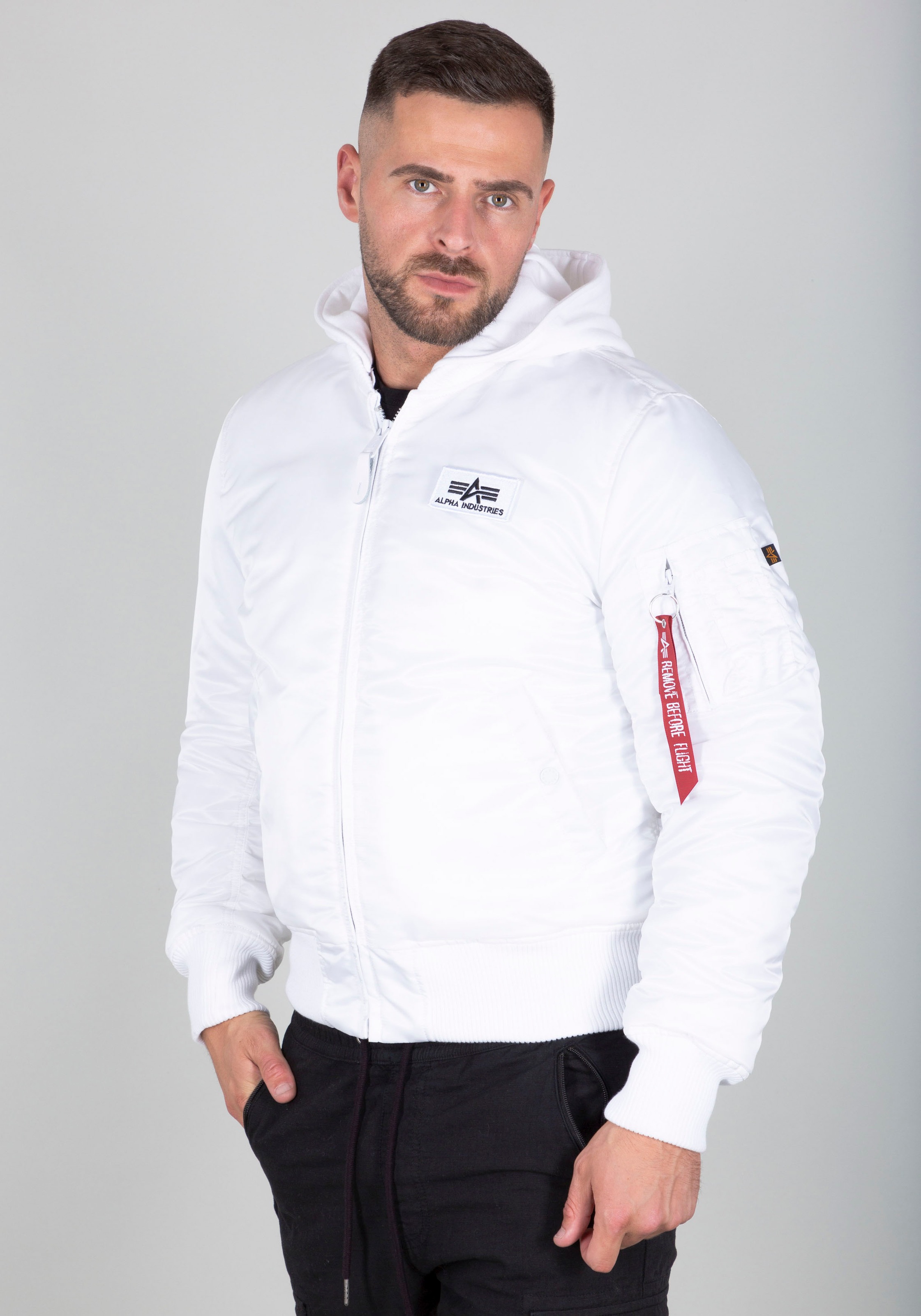 Alpha Industries Bomberjacke "MA-1 ZH Back Print", mit Kapuze günstig online kaufen