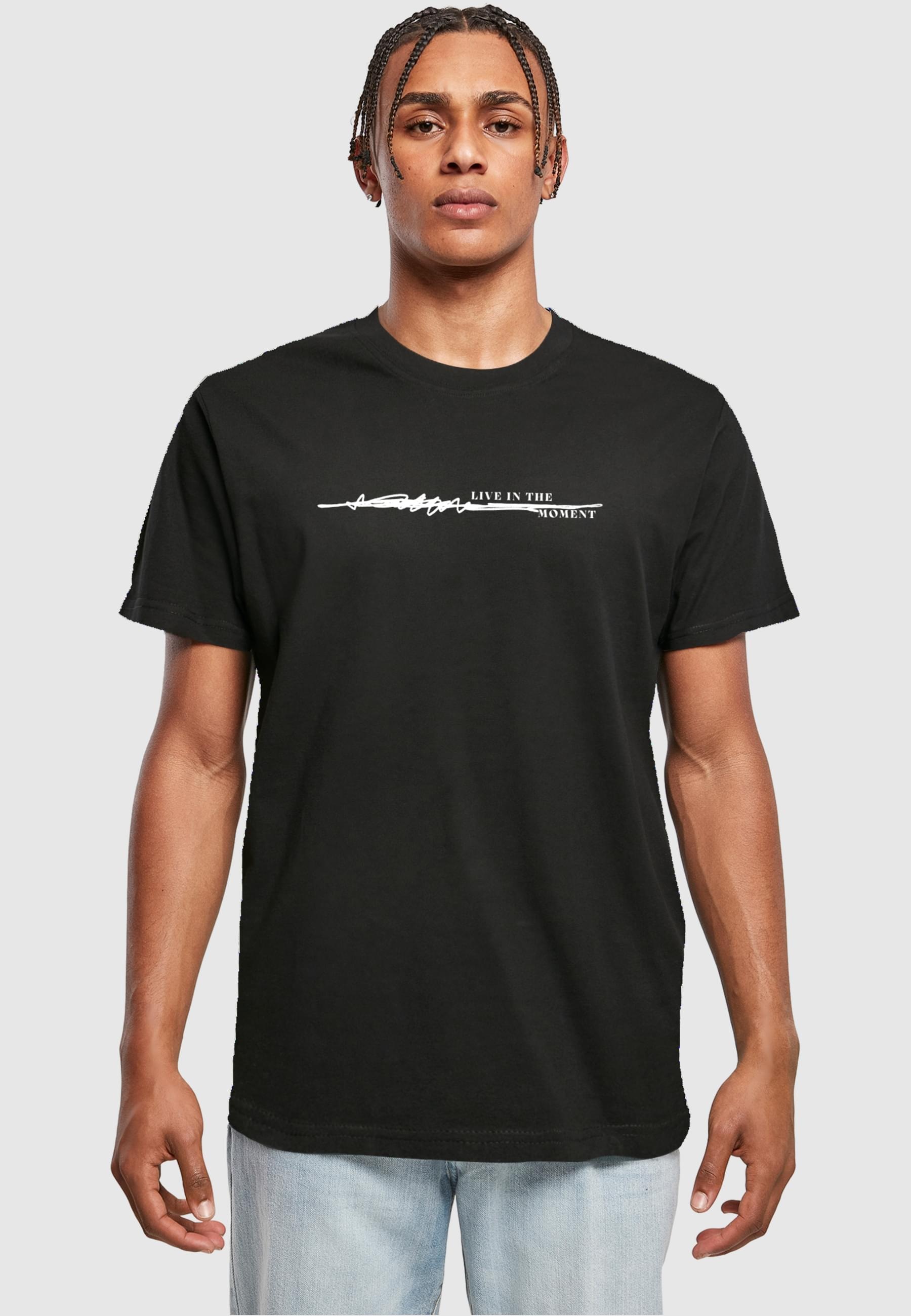 MisterTee T-Shirt »MisterTee Herren Live In The Moment Tee«, (1 tlg.)