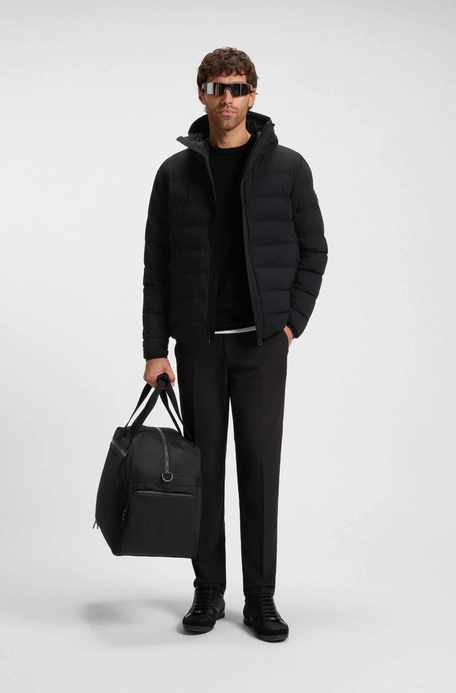 Thumbnail - BOSS GREEN Daunenjacke "OW Riplite JT HD" mit Kapuze abenehmbare Kapuze wasserabweisend regular fit, 4-Wege Stretch