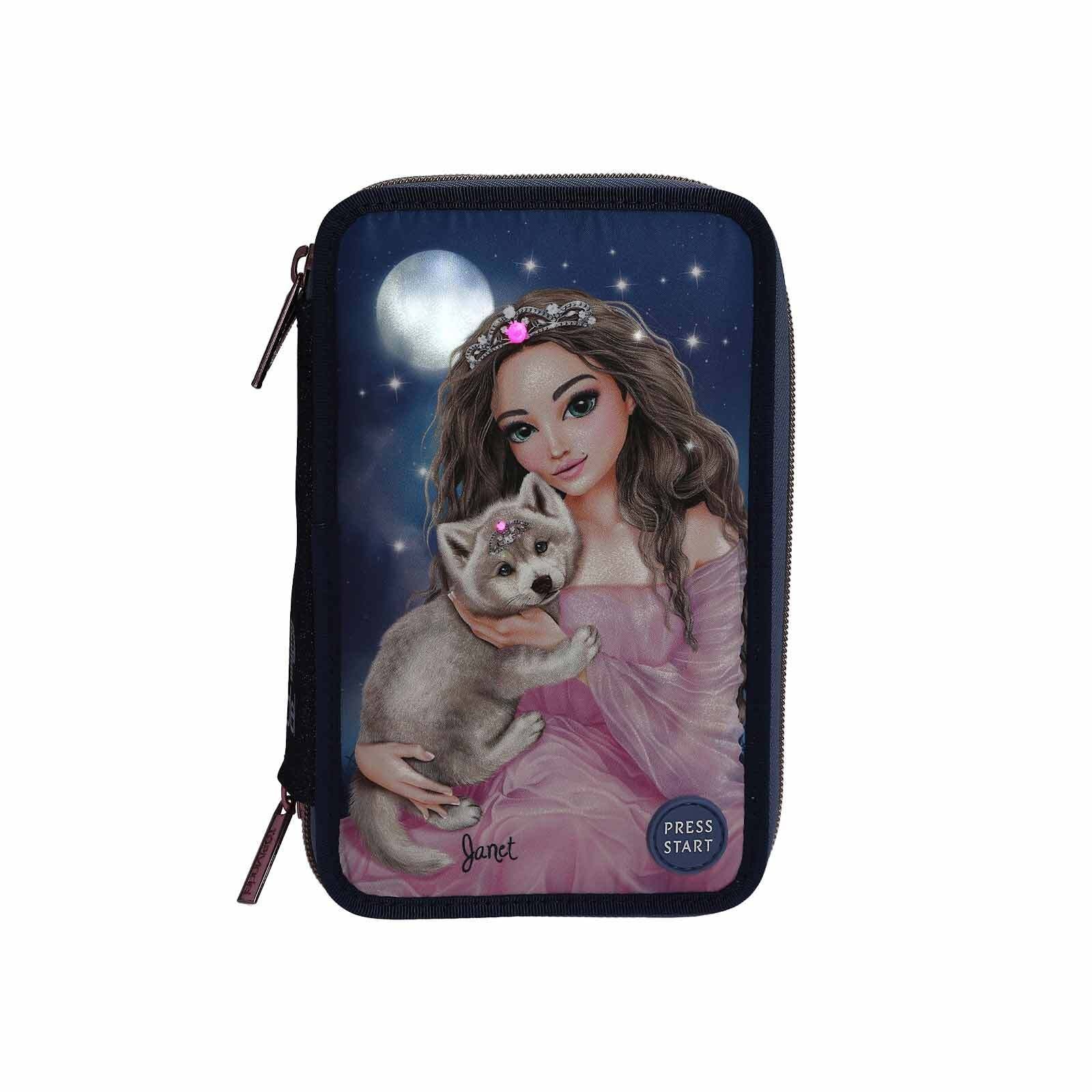 Depesche Buntstift »3-Fach Federtasche TOPModel 7,5 x 13 x 20 cm dunkelblau«