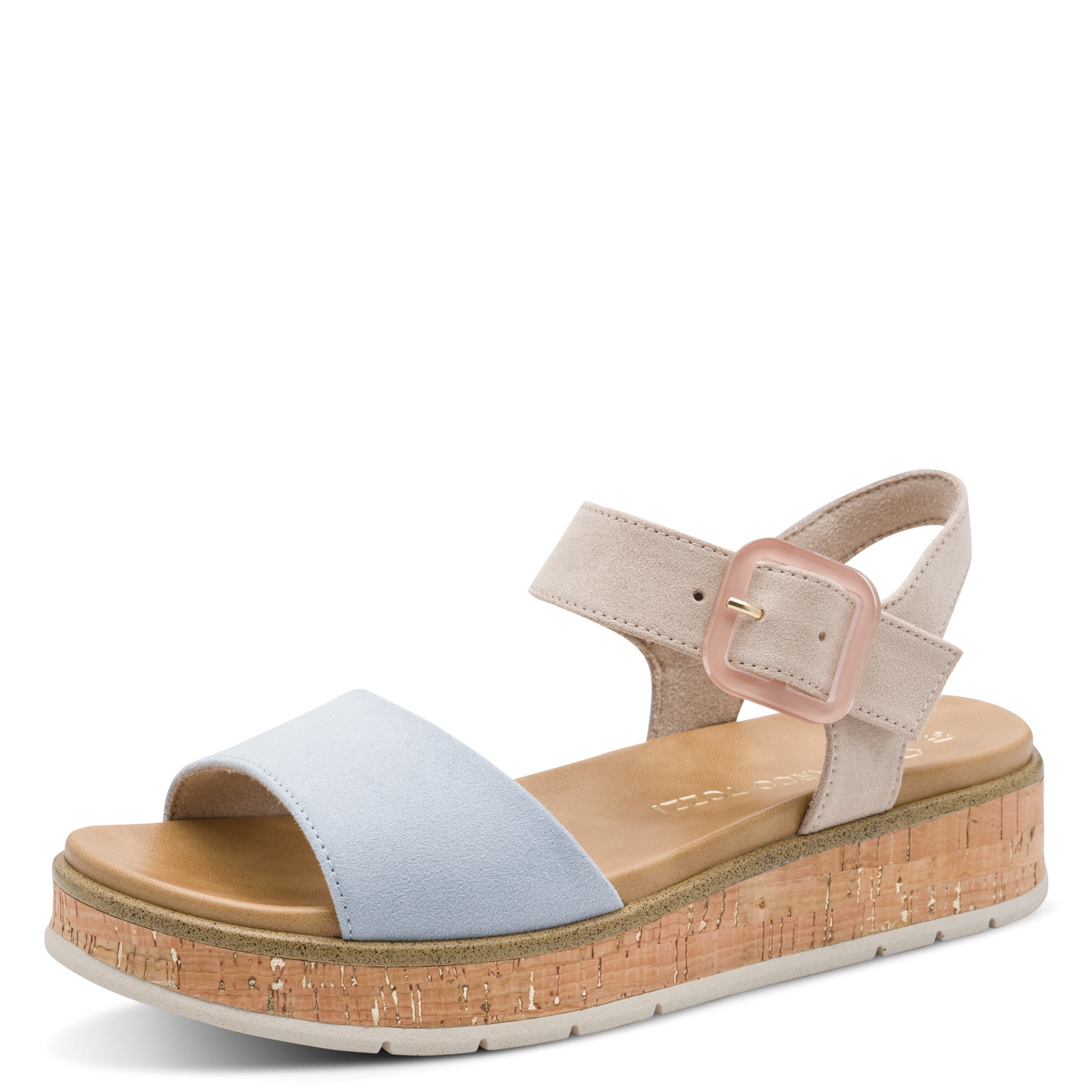 MARCO TOZZI Keilsandalette "GRADI" Plateau, Sommerschuh, Riemchensandale mit Sohle im Kork-Look