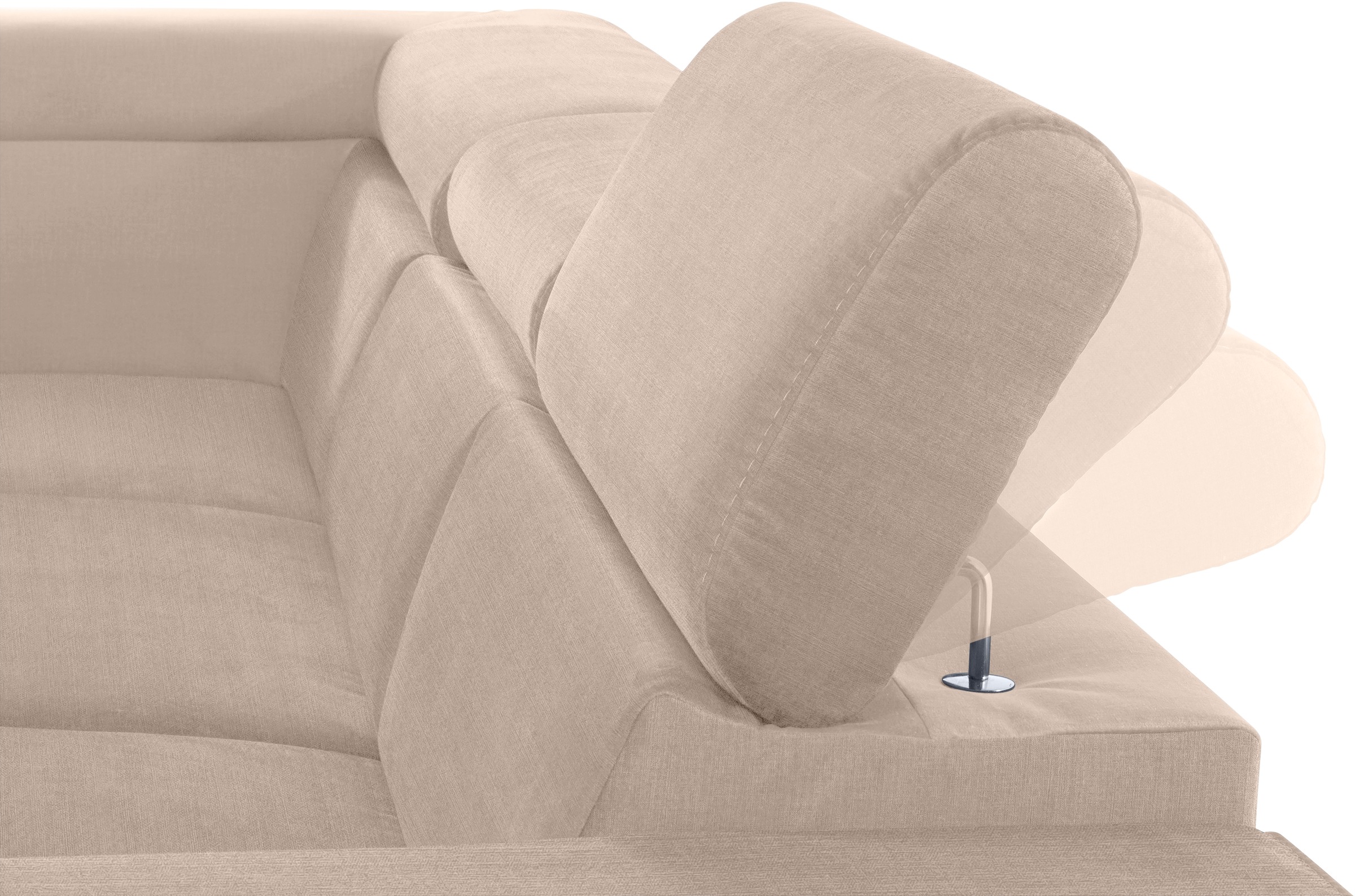 Thumbnail - COTTA Ecksofa "Morven L-Form mit Kopfteilverstellung", wahlweise mit Bettfunktion, Bettkasten & Wireless-Charger