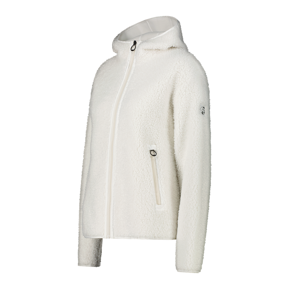 CMP Kapuzenplüschjacke mit Reißverschluss, leicht, atmungsaktiv, normale Länge