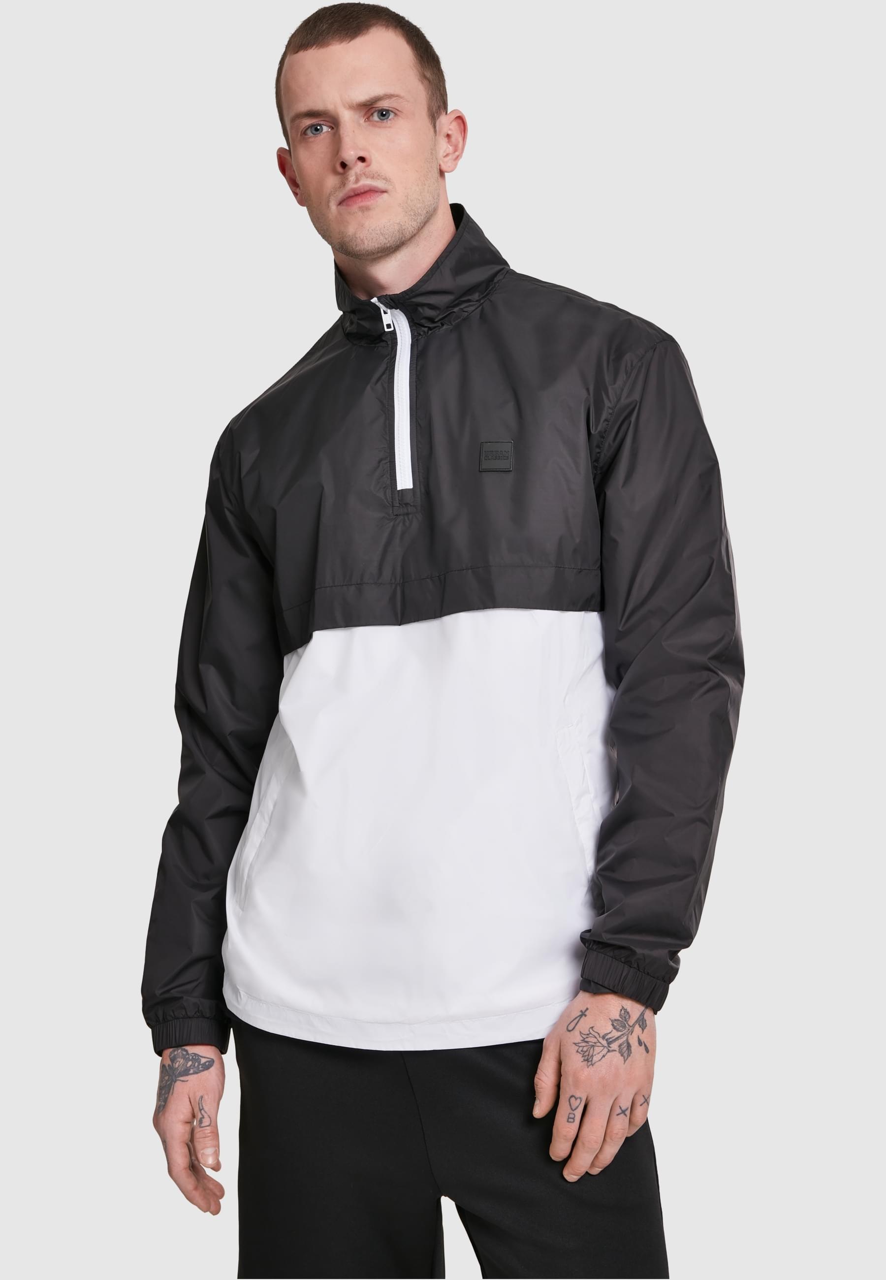 URBAN CLASSICS Allwetterjacke »Urban Classics Herren Stand Up Collar Pull Over Jacket«, (1 St.), ohne Kapuze