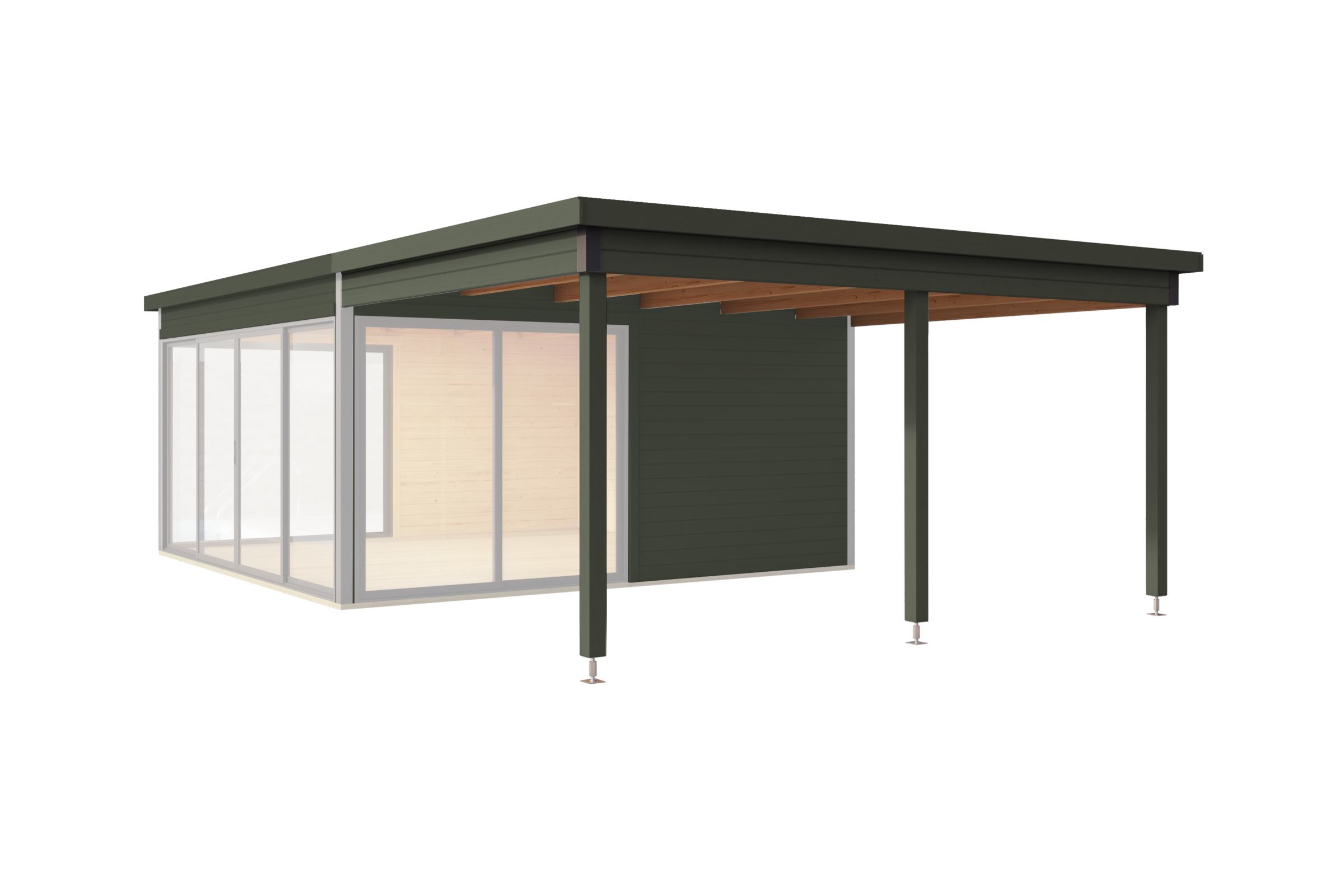Nordic Holz Gartenhaus-Anbaudach "passend für DOMEO 5" günstig online kaufen