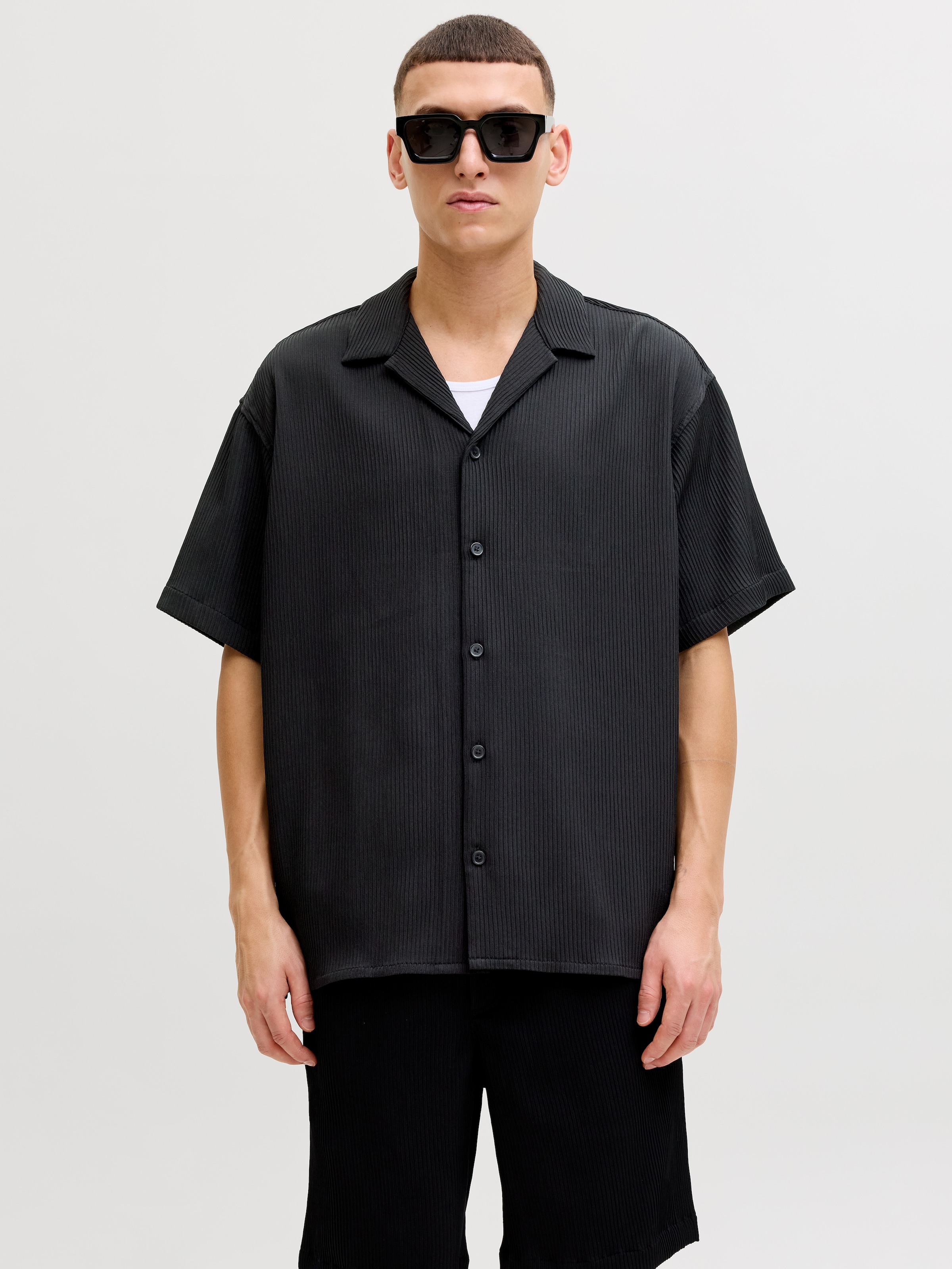 Jack & Jones Kurzarmhemd "JJEHARRISON RESORT SHIRT SS SN" Materialmix mit S günstig online kaufen