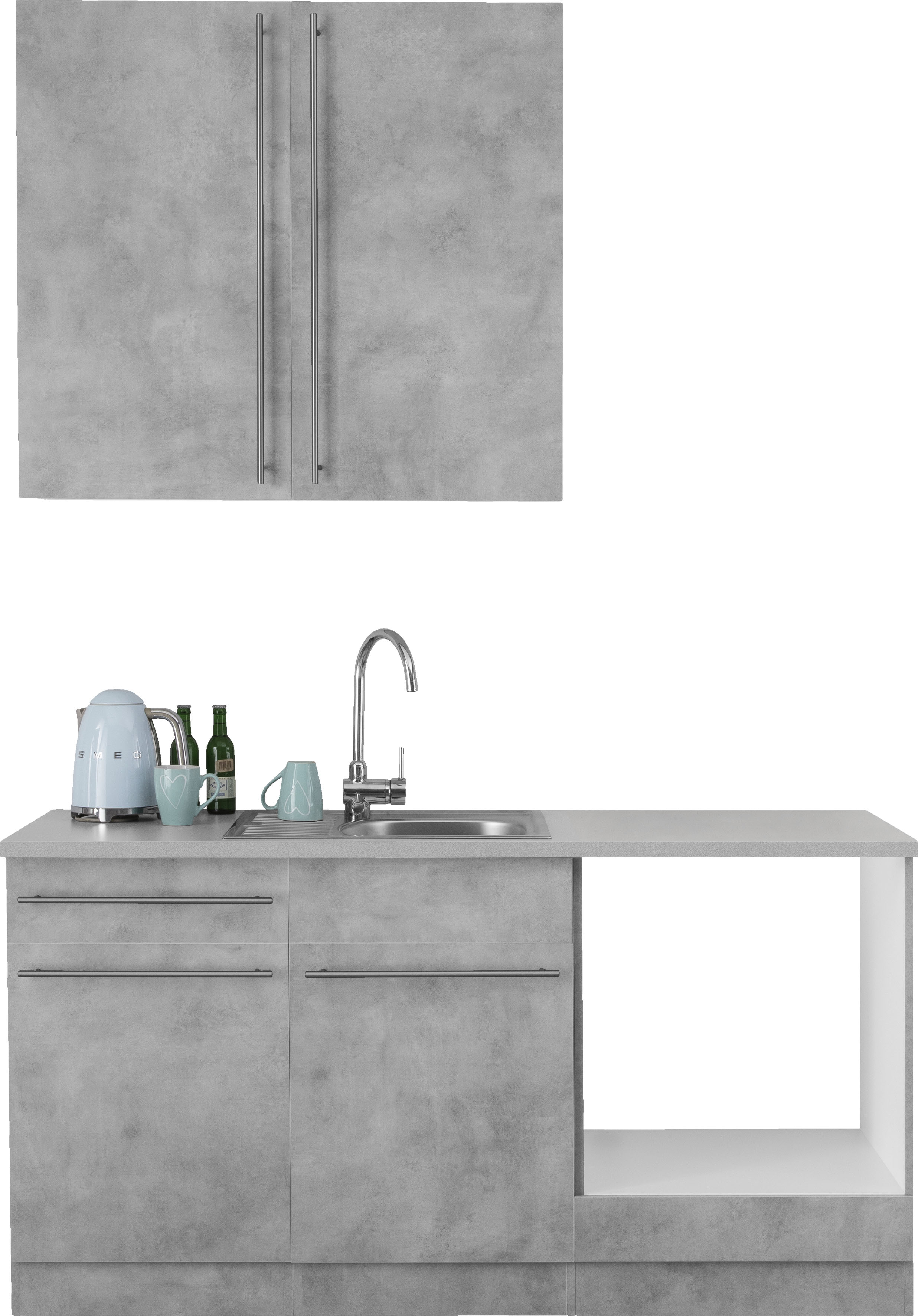 wiho Küchen Pantryküche "Chicago" wahlweise mit E-Geräten, Breite 160 cm