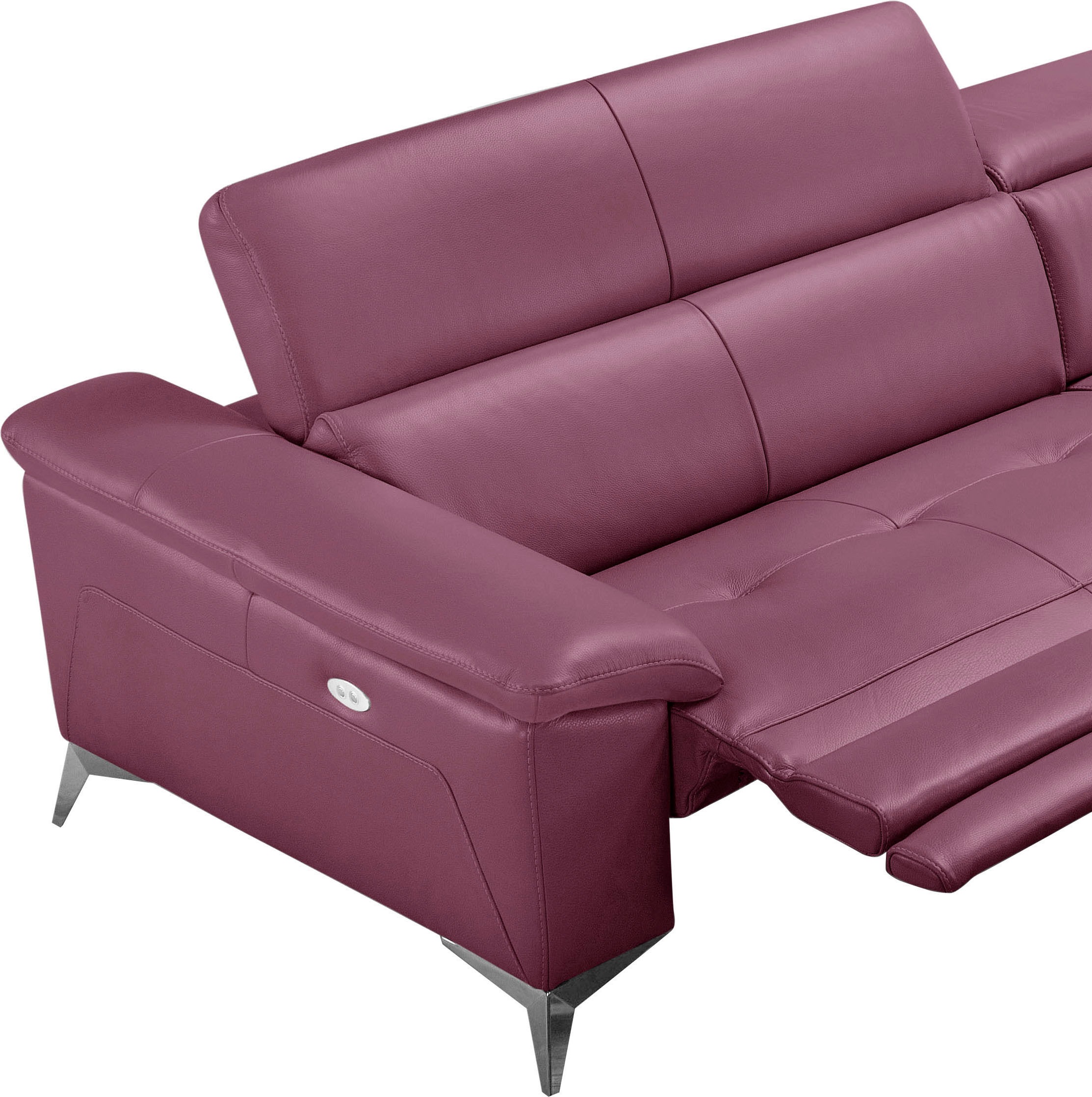 Thumbnail - Egoitaliano Ecksofa "Martine, Multifunktionssofa mit Komfortfunktionen, edel und bequem" mit Ottomane, elektrischer Rela...