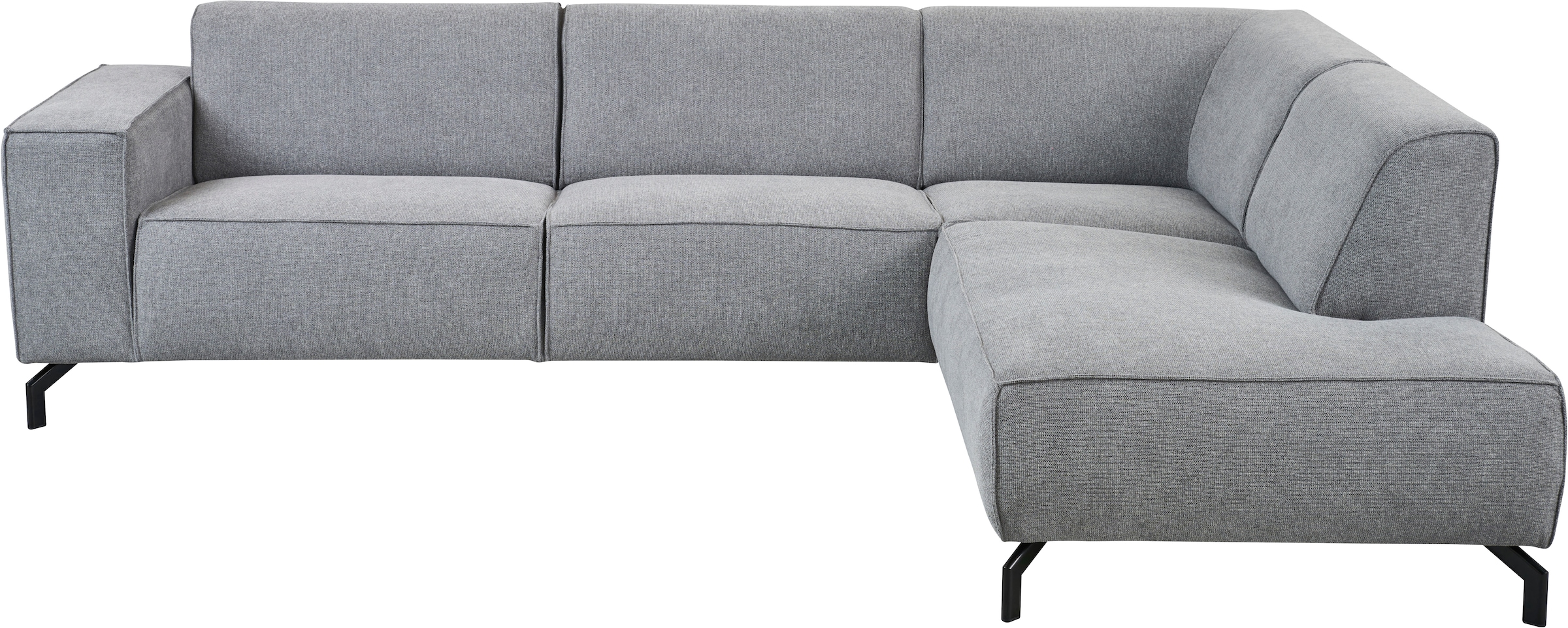 Places of Style Ecksofa Lorcan, in Lederoptik oder Strukturstoff lieferbar