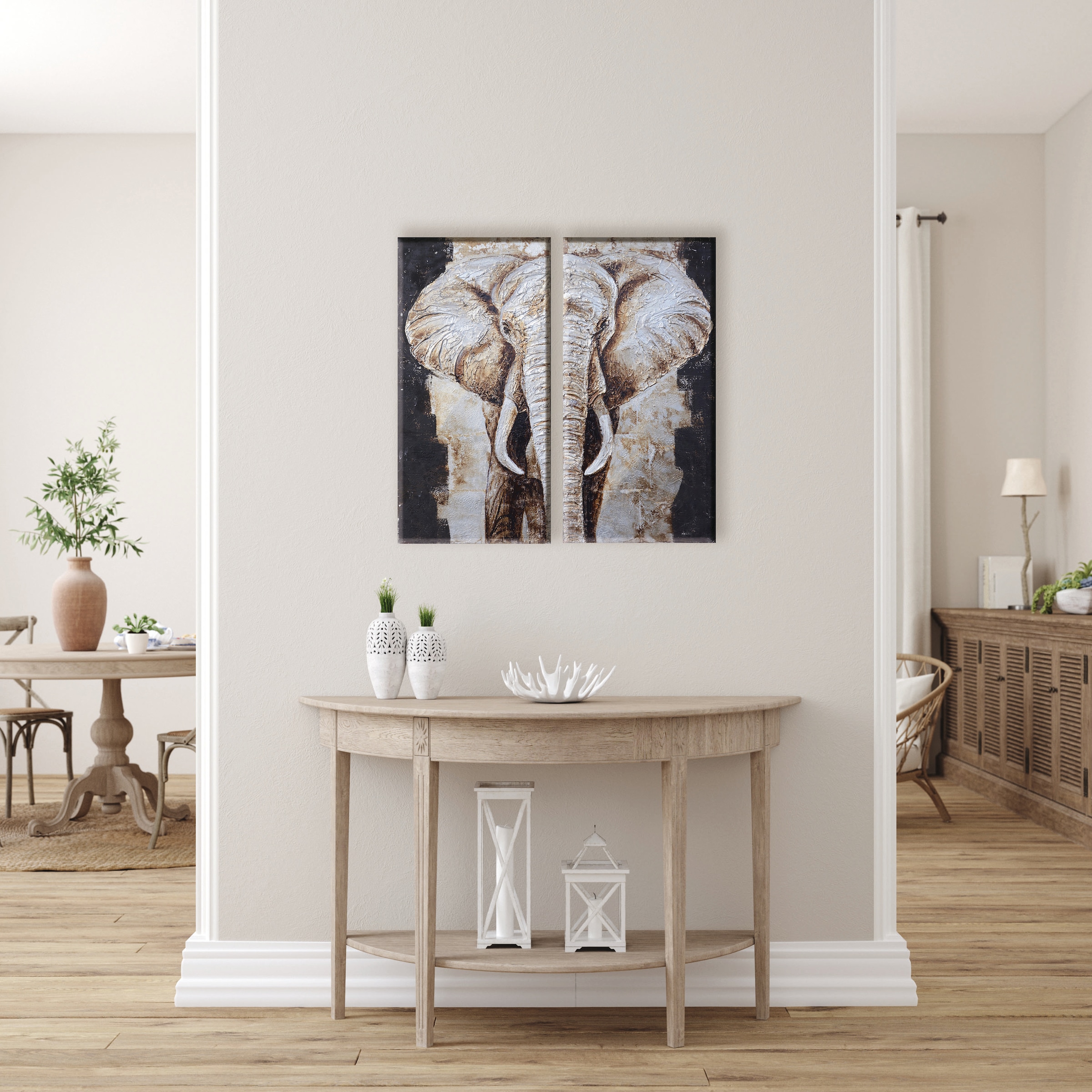 bestellen Ölbild Elefant«, handgefertigt St.), (1 Bönninghoff | BAUR »Ölgemälde,