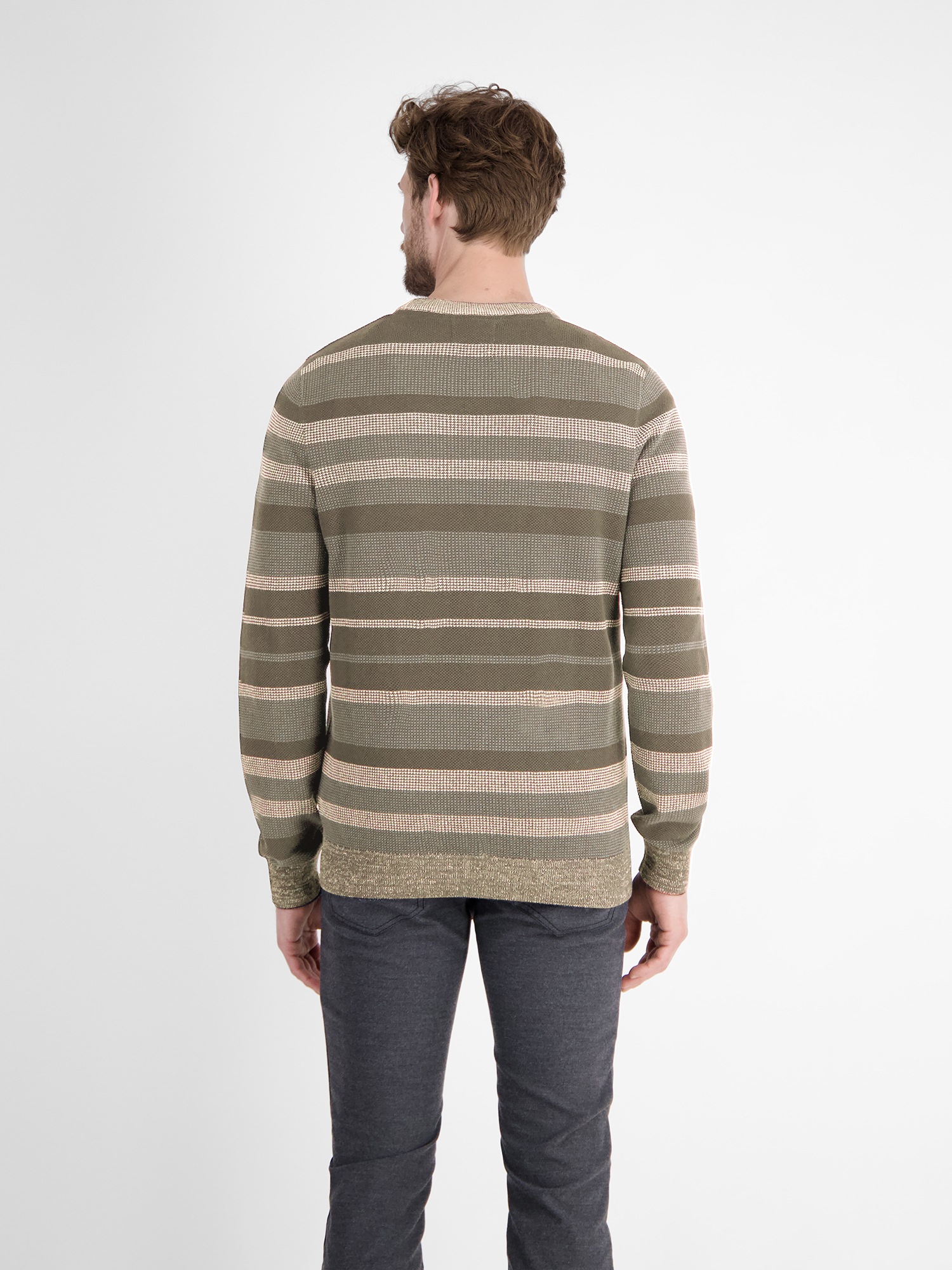 LERROS Strickpullover "LERROS Gestreifter Strickpullover" günstig online kaufen
