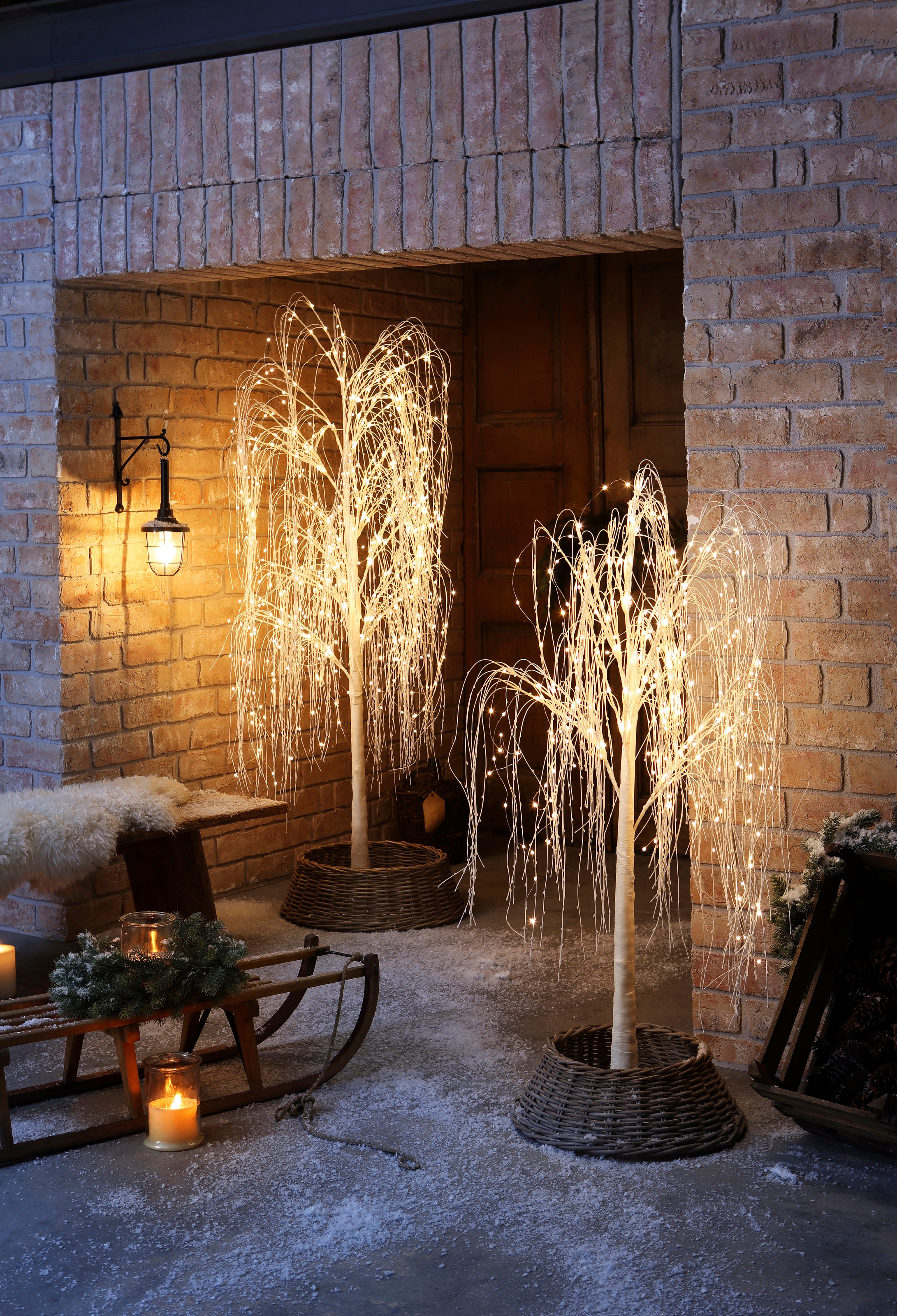 andas LED Baum »Trauerweide, Weihnachtsdeko 252 den Außenbereich bestellen und | BAUR aussen«, flammig-flammig, Innen- für