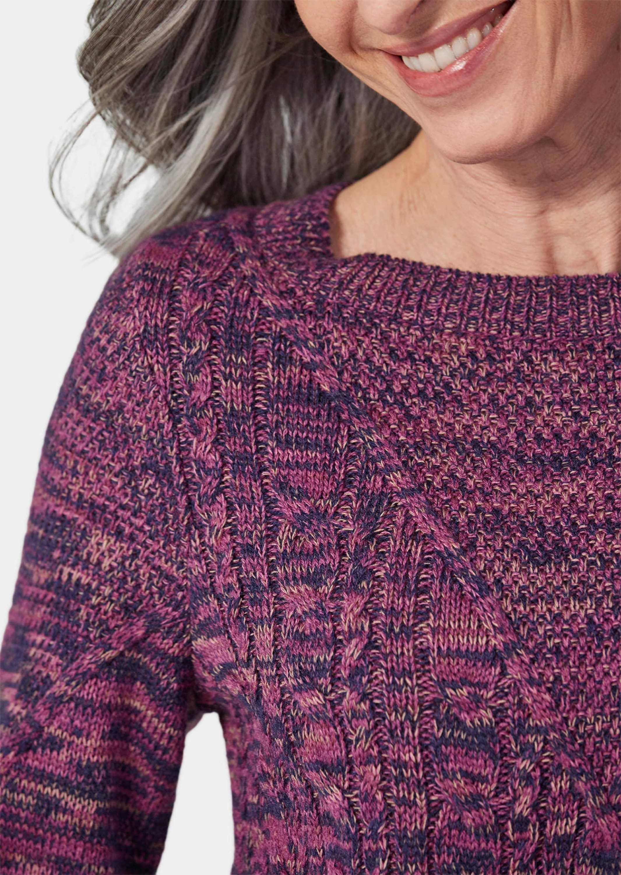 GOLDNER Rundhalspullover »Strickpullover Strickpullover mit Zopfstrick«