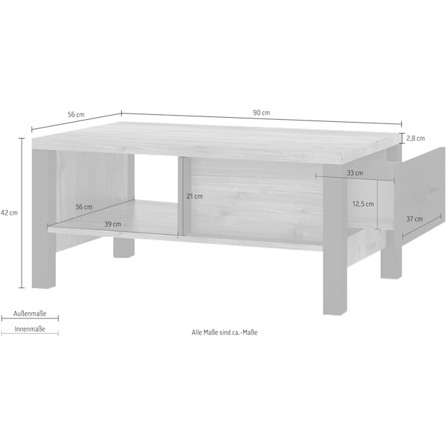 Helvetia Couchtisch »Olin«, Breite 90 cm bestellen | BAUR