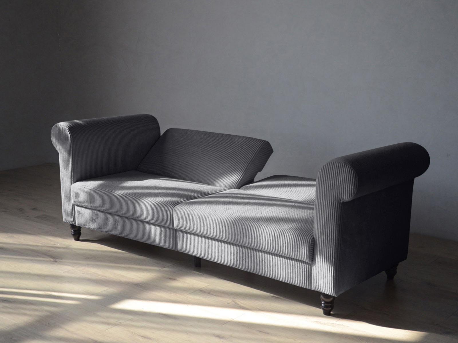 Dorel Home 3-Sitzer »Felix II, Schlafsofa 236cm, (Liegefläche 108x190cm), Rückenlehne«, 3-fach verstellbar, Sitzhöhe 46 cm, Cord