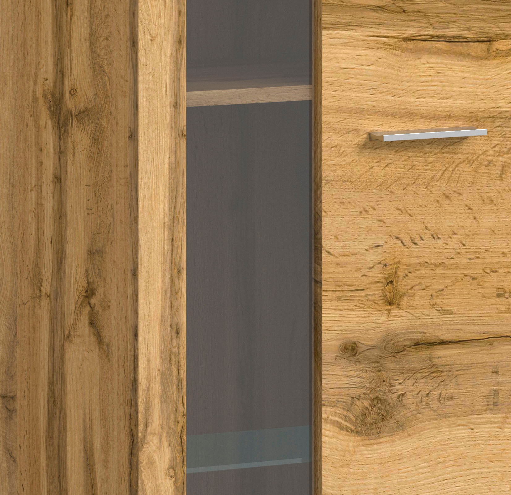INOSIGN Wohnwand »Aosta, Breite 310cm, best. aus: 2x Vitrine, Lowboard, Wandboard«, Wohnwand, Kombination, Anbauwand, Möbel Set, Schrankwand, Möbel Kombi