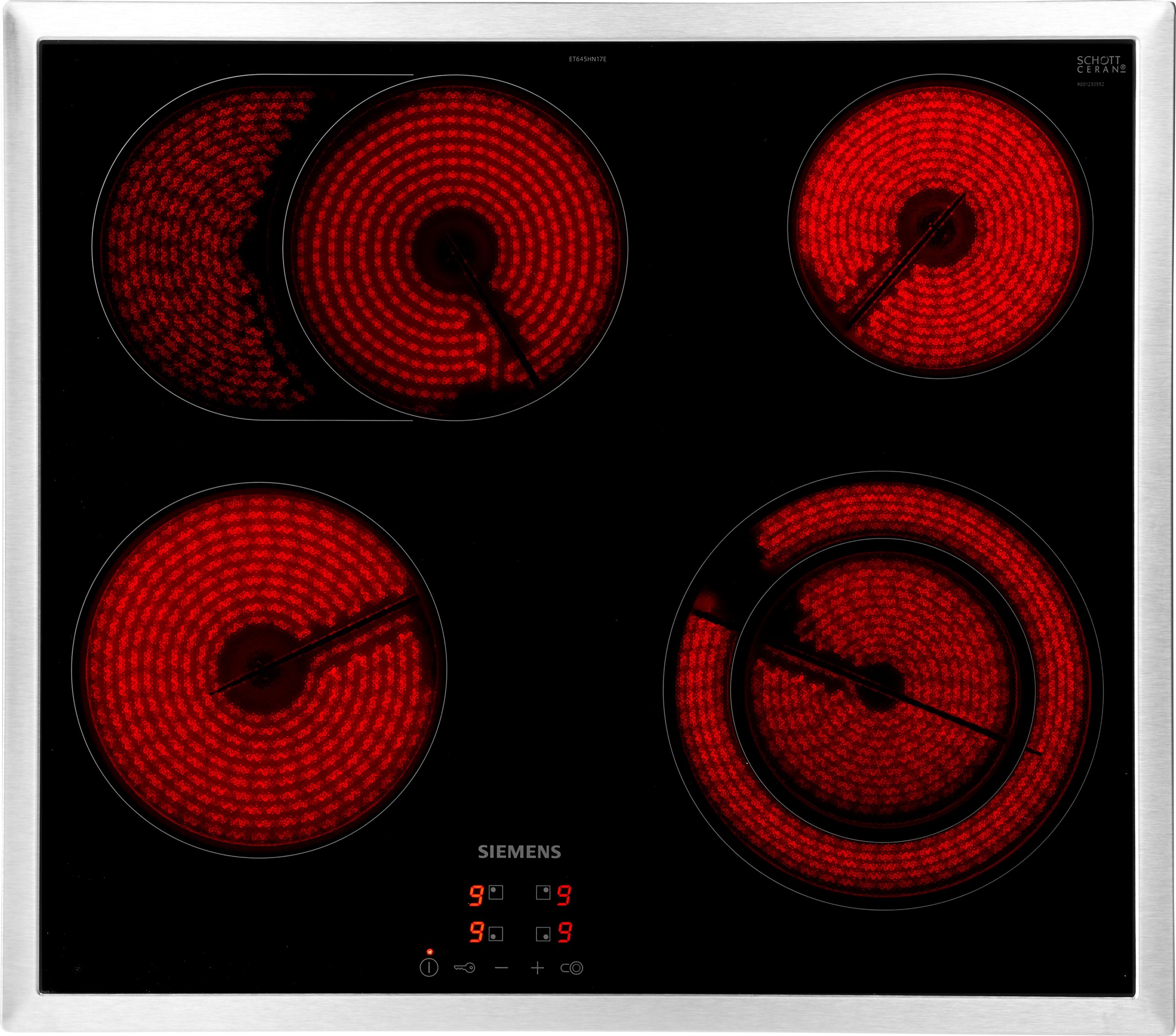 SIEMENS Elektro-Kochfeld von SCHOTT CERAN "ET645HN17E" touchControl Funktio günstig online kaufen