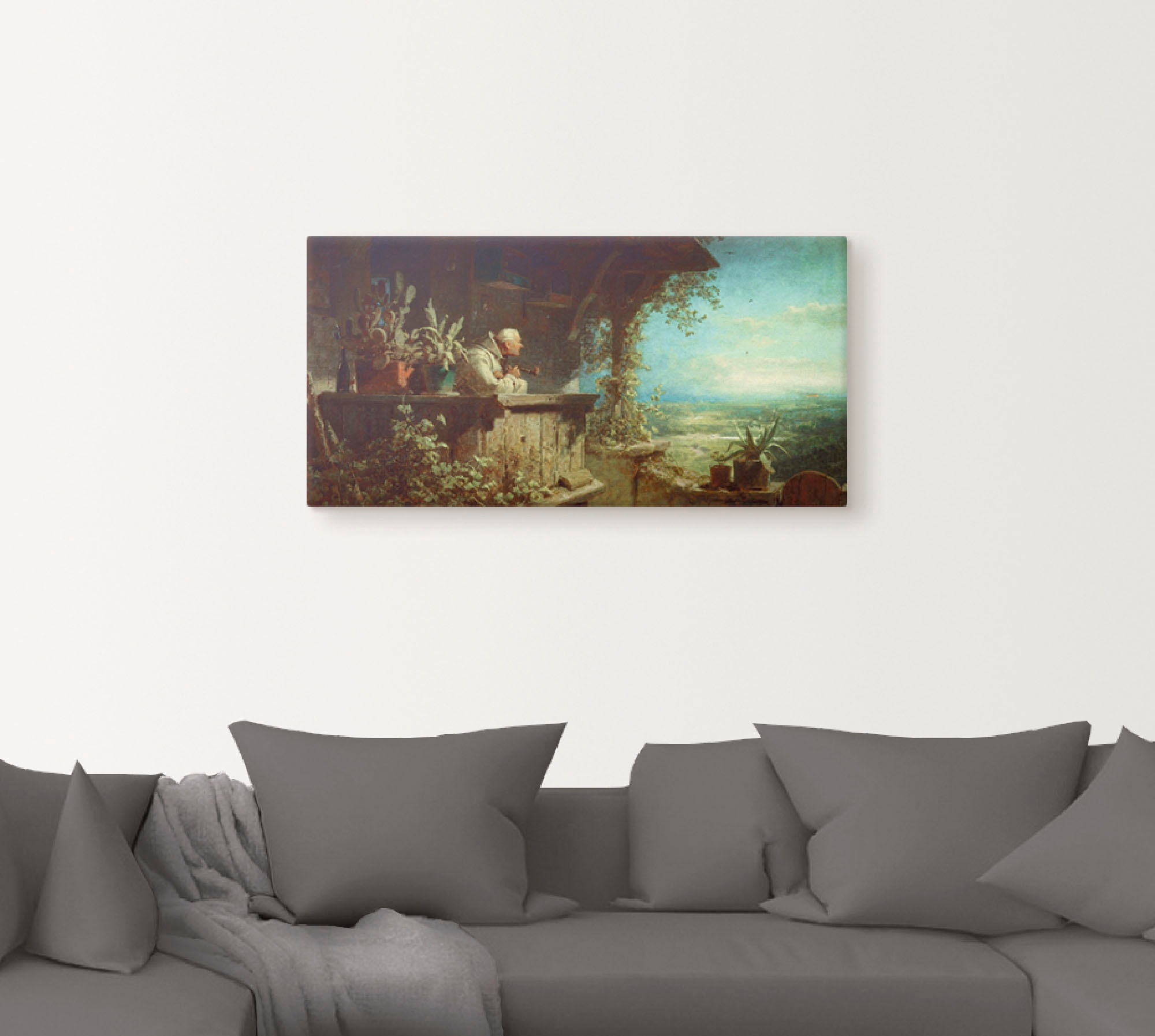 Artland Leinwandbild »Verdächtiger Rauch 1860«, Mann, (1 St.), auf Keilrahmen gespannt
