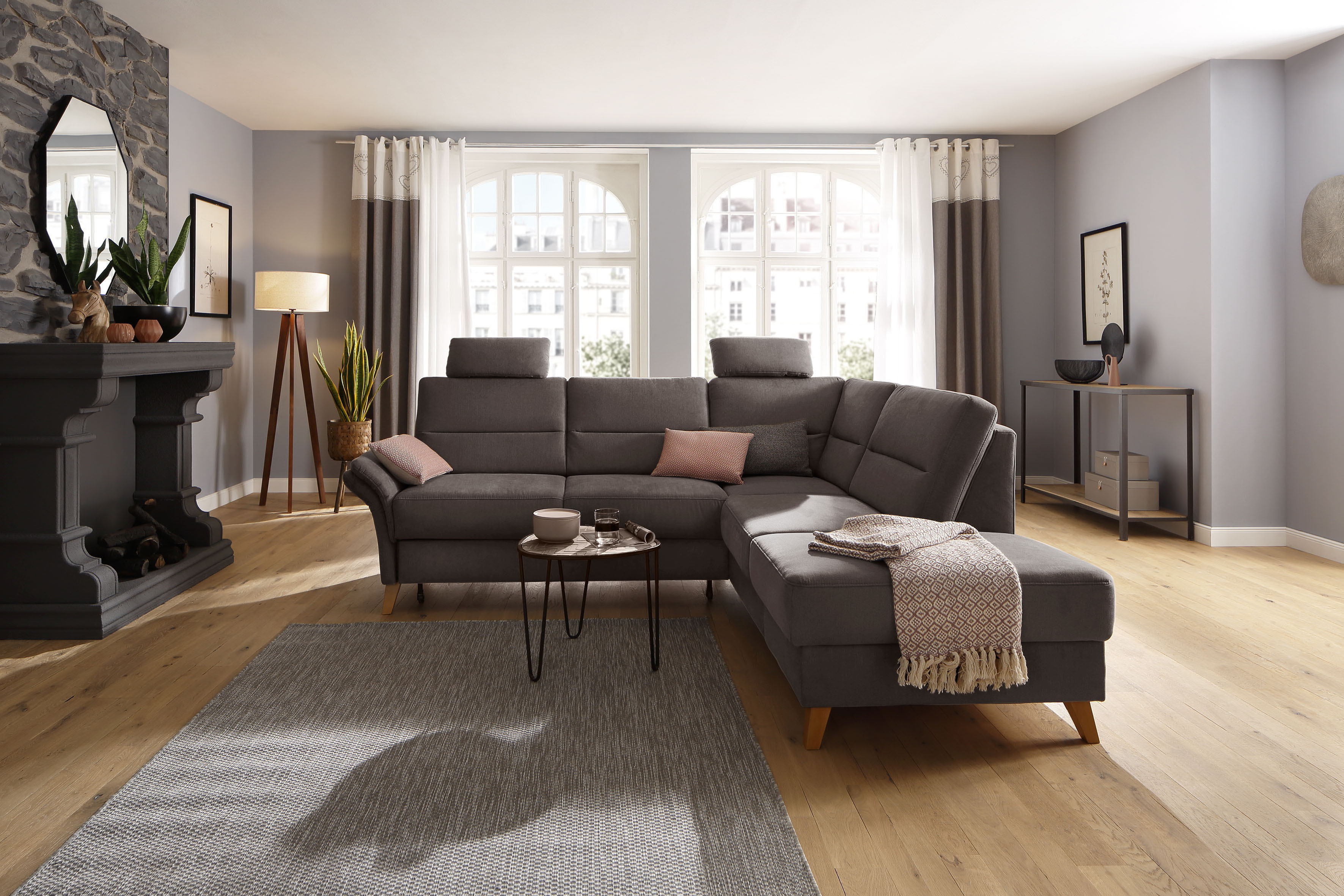 Thumbnail - Home affaire Ecksofa "Westerland L-Form" Federkern-Polsterung, wahlweise mit Bettfunktion, Bettkasten