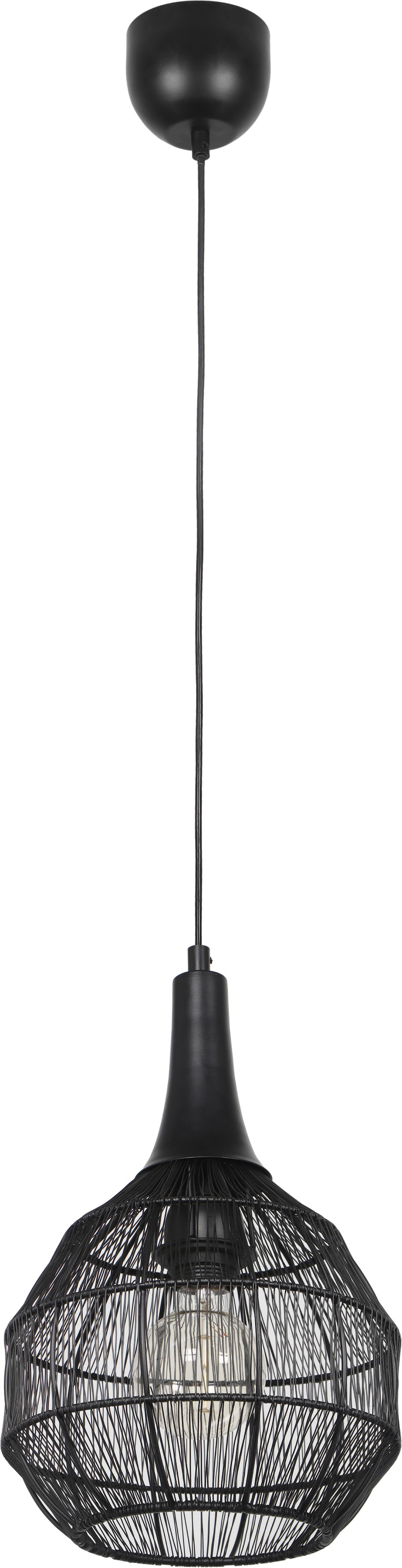 TRIO Leuchten Pendelleuchte »SORAYA, 1-flammige Hängelampe mit Drahtgeflecht Lampenschirm« E27 1 Stk. warmweiß - kaltweiß exkl 1xE27 max 10W Höhe bis 150 cm einstellbar Hängeleuchte Wohnzimmer