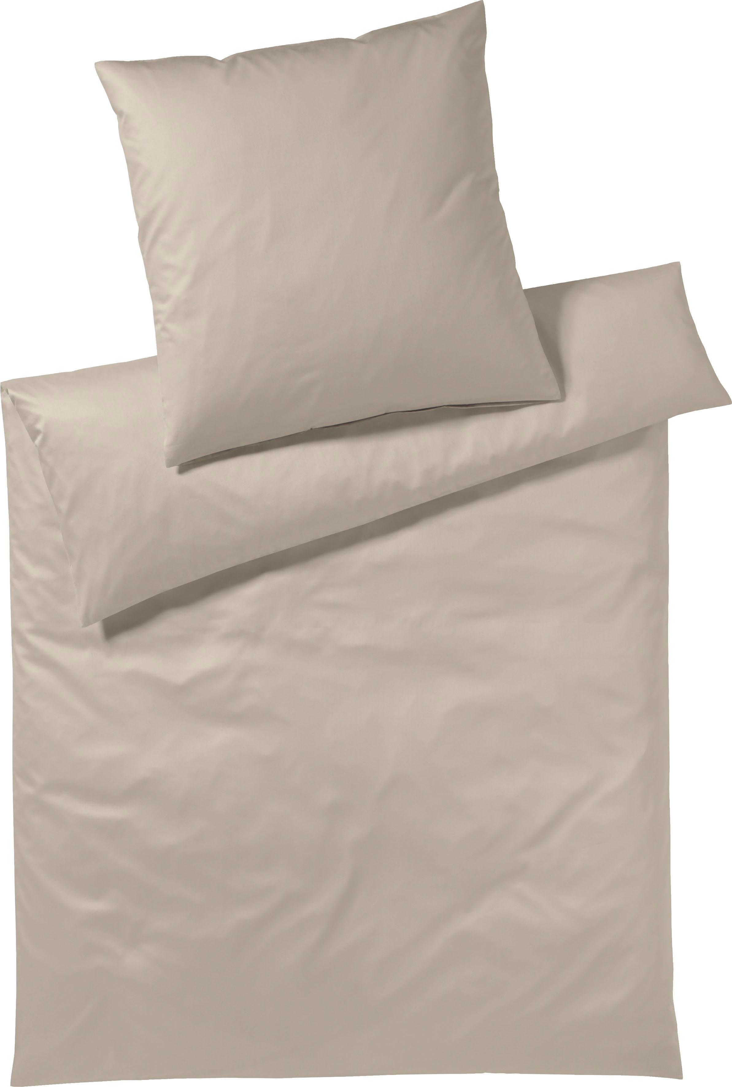Yes for Bed Bettwäsche "Pure & Simple Uni in Gr. 135x200, 155x220 oder 200x200 cm" 2 Stk. Bettwäsche aus Baumwolle, zeitlose Bettwäsche mit seidigem Glanz