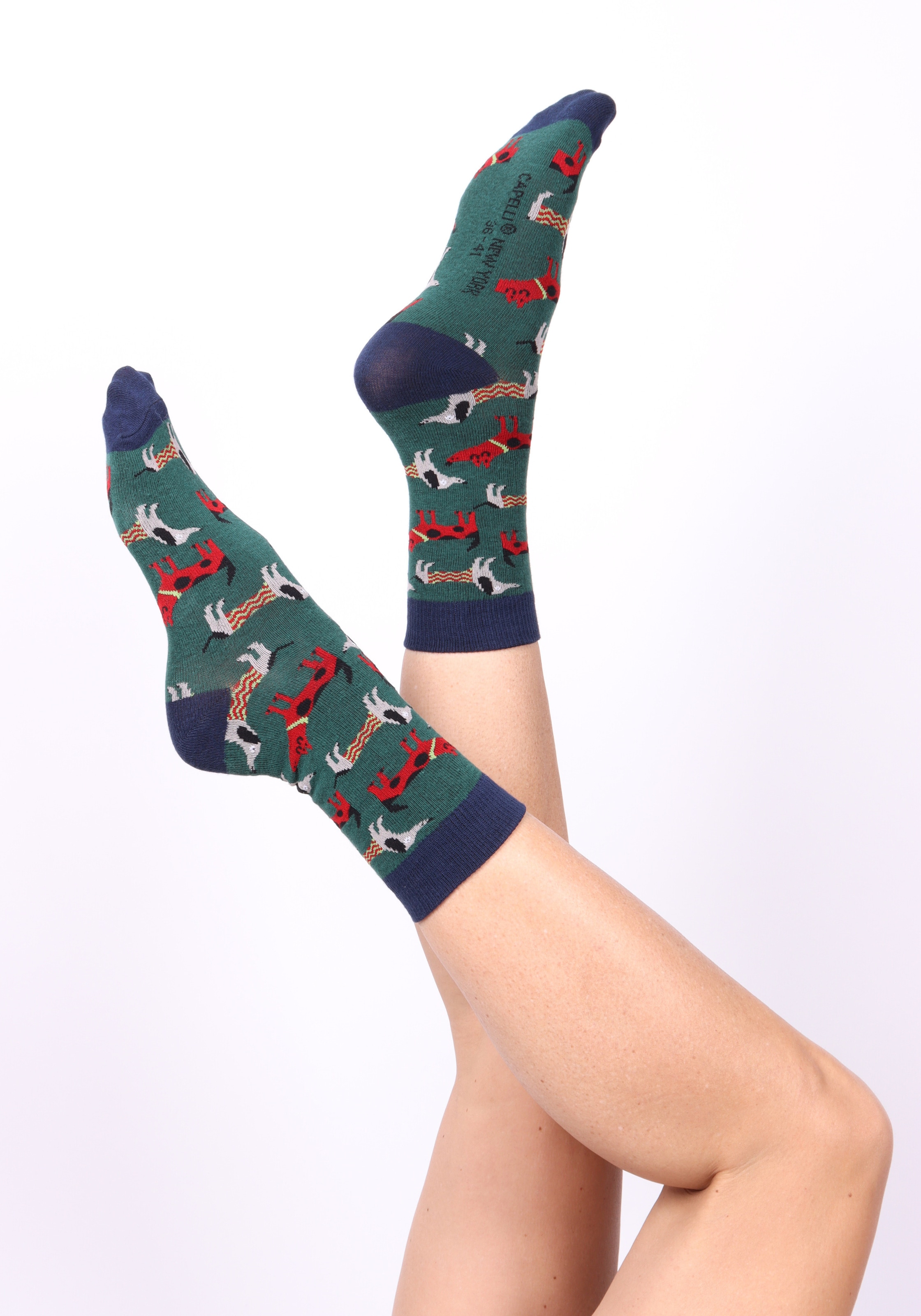 Capelli New York Socken, (4 Paar), buntes 4er Pack mit verschiedenen Hundemotiven