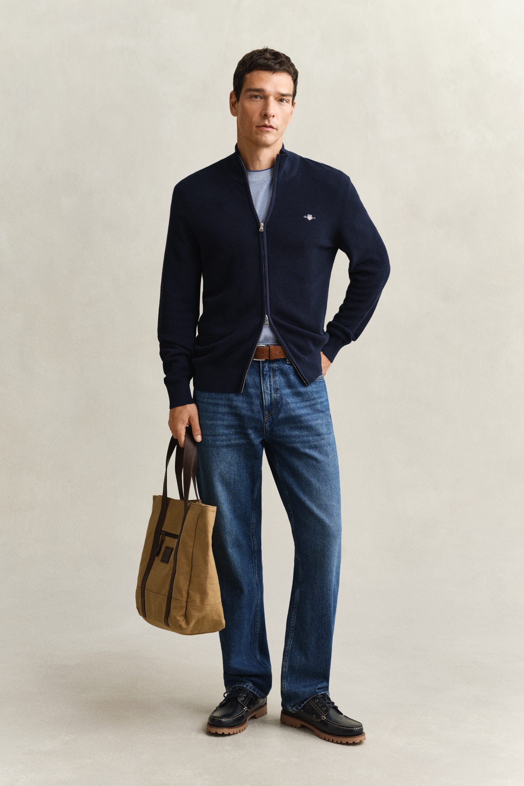 Gant 8030293 Men's Cardigan Evening Blue 2XL 5