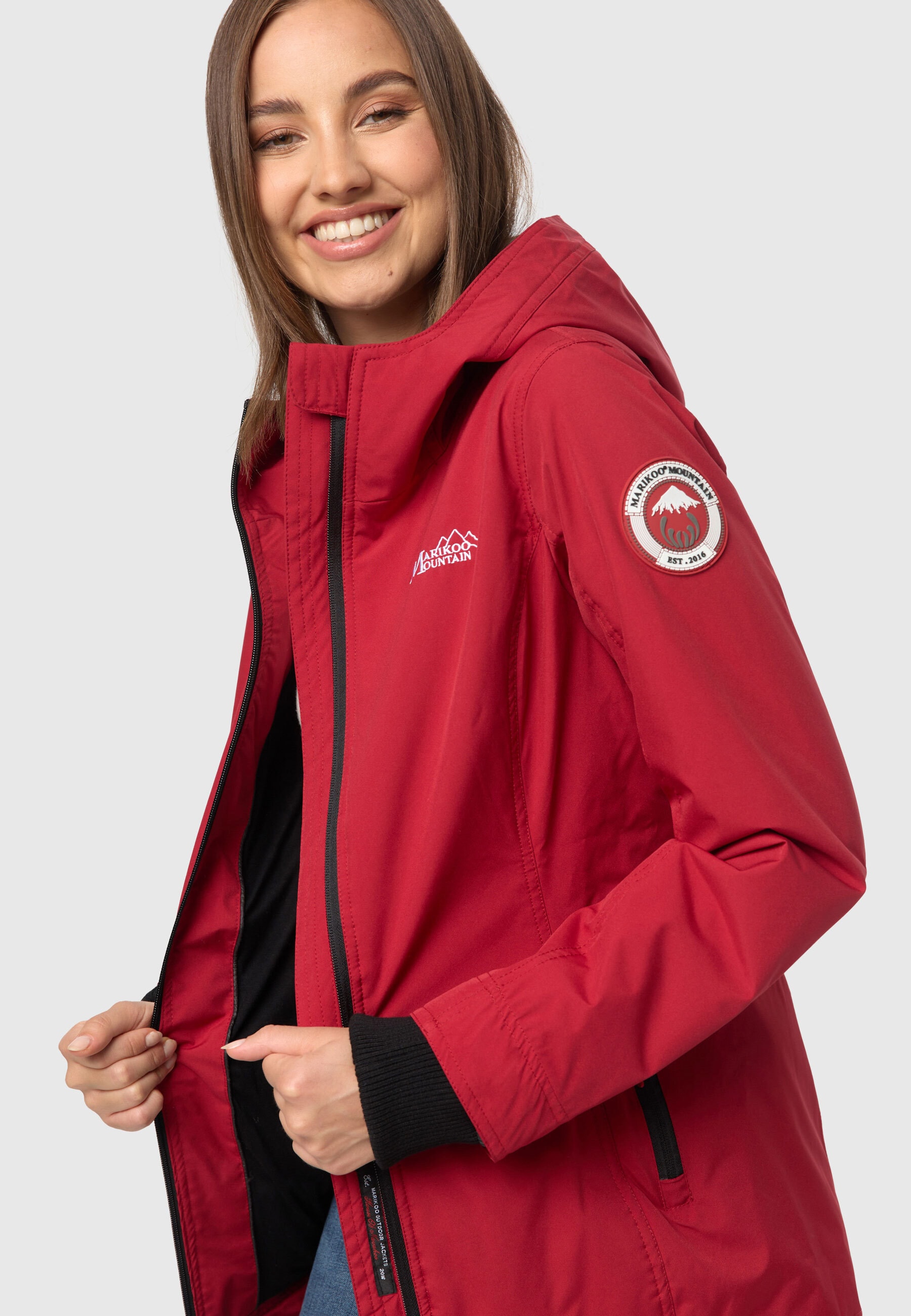 Marikoo Outdoorjacke »Honigbeere«, sportliche Übergangsjacke mit Kapuze