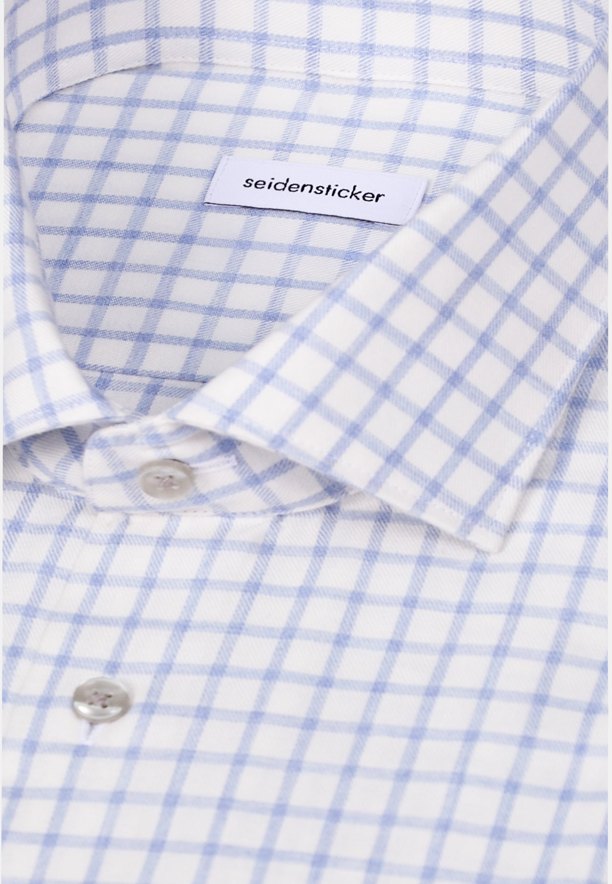 seidensticker Flanellhemd »Schwarze Rose« Regular 1/1 Kentkragen Karo