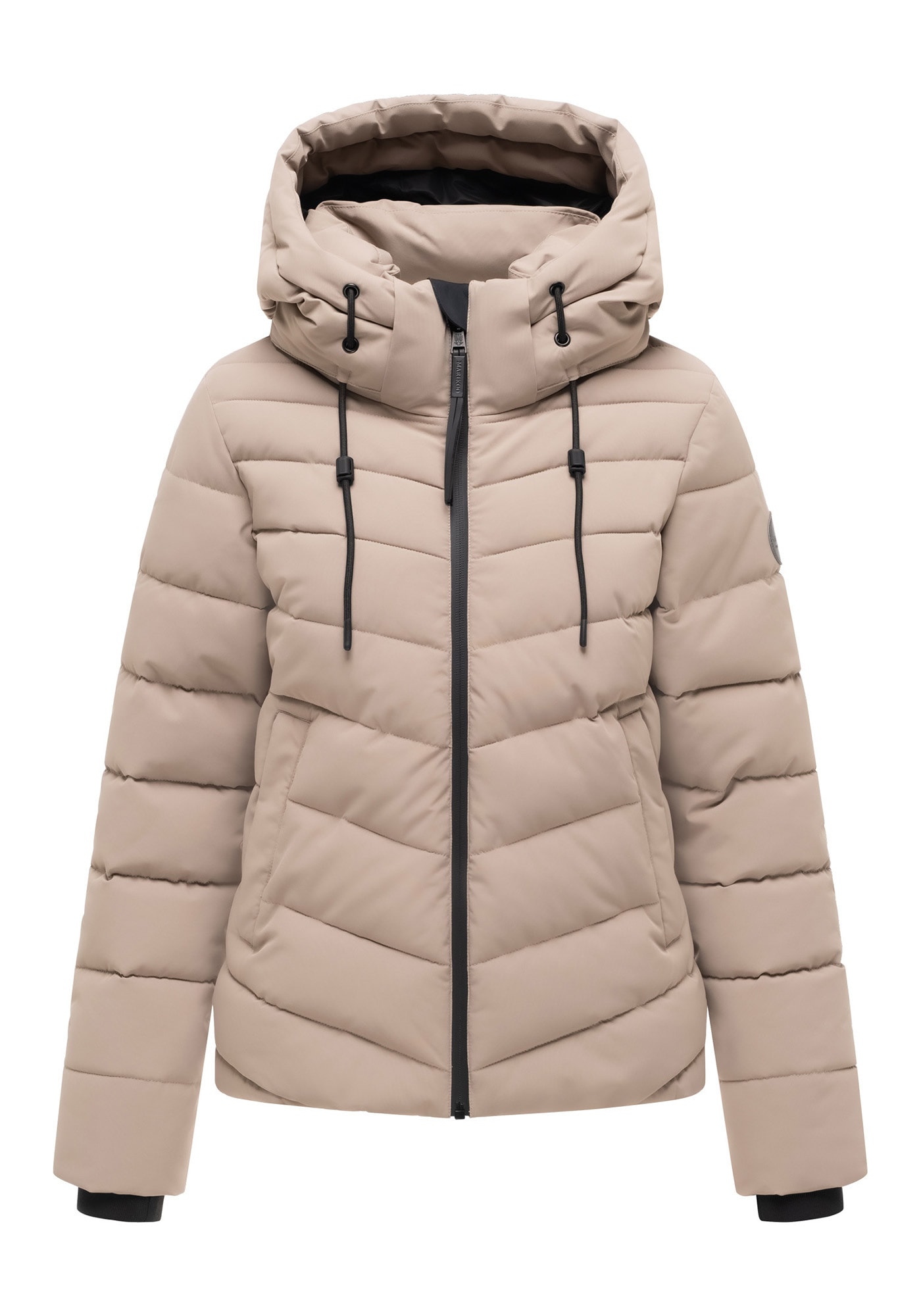 Marikoo Winterjacke »Nobiruu« mit Kapuze Winterjacke mit Kapuze und diagonaler Steppoptik