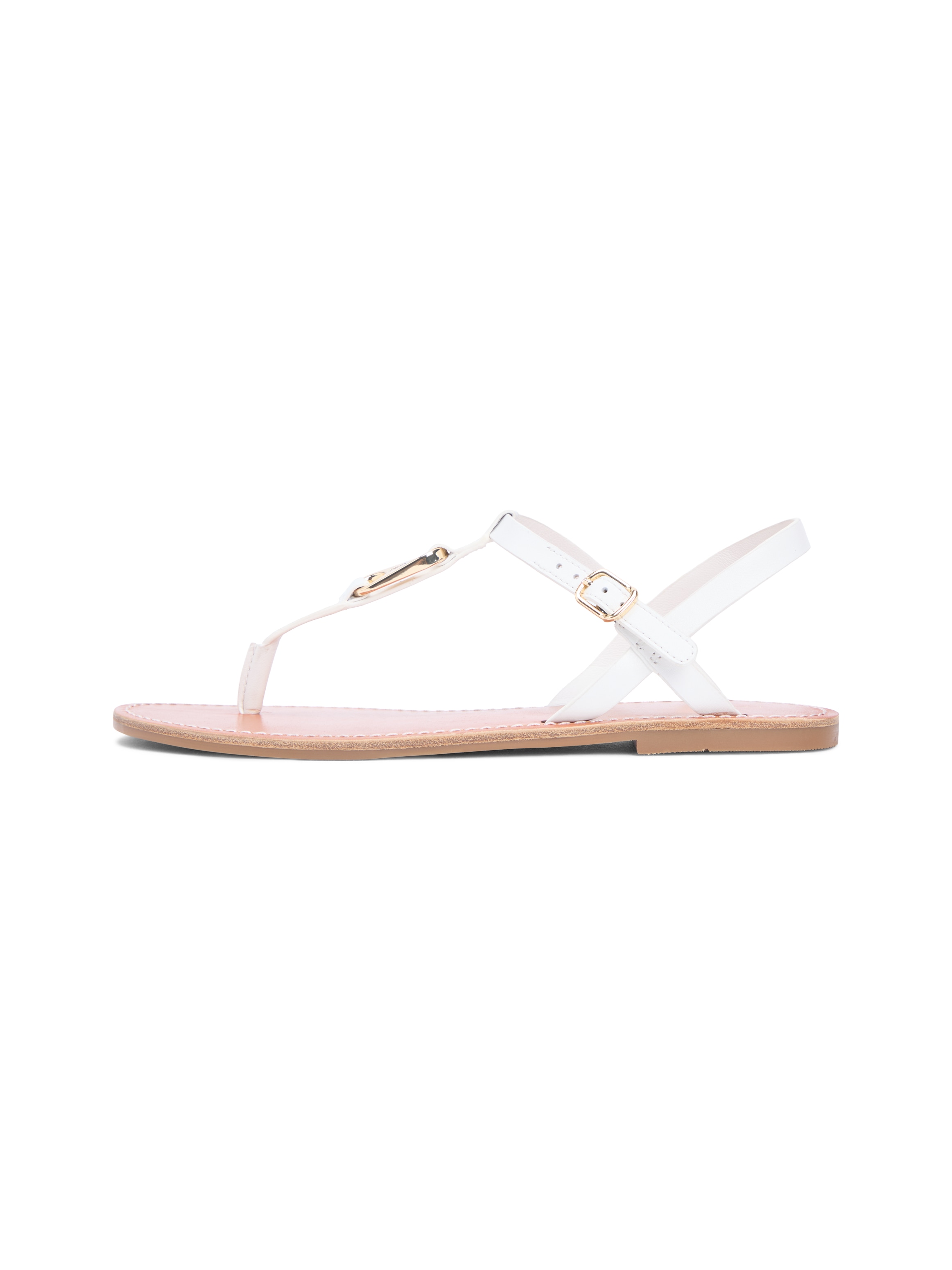 Tommy Hilfiger Riemchensandale »LEATHER THONG SANDAL«  Sommerschuh, Sandalette mit Schmucklogo