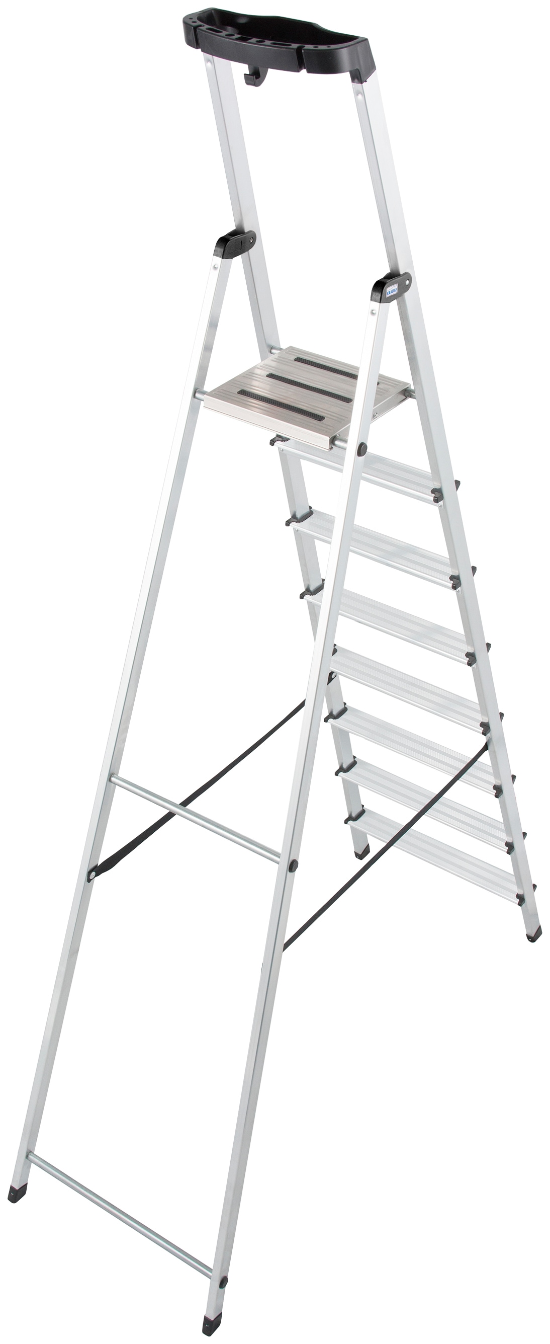 KRAUSE Stehleiter »Safety«, Aluminium, 1x8 Stufen, Arbeitshöhe ca. 370 cm