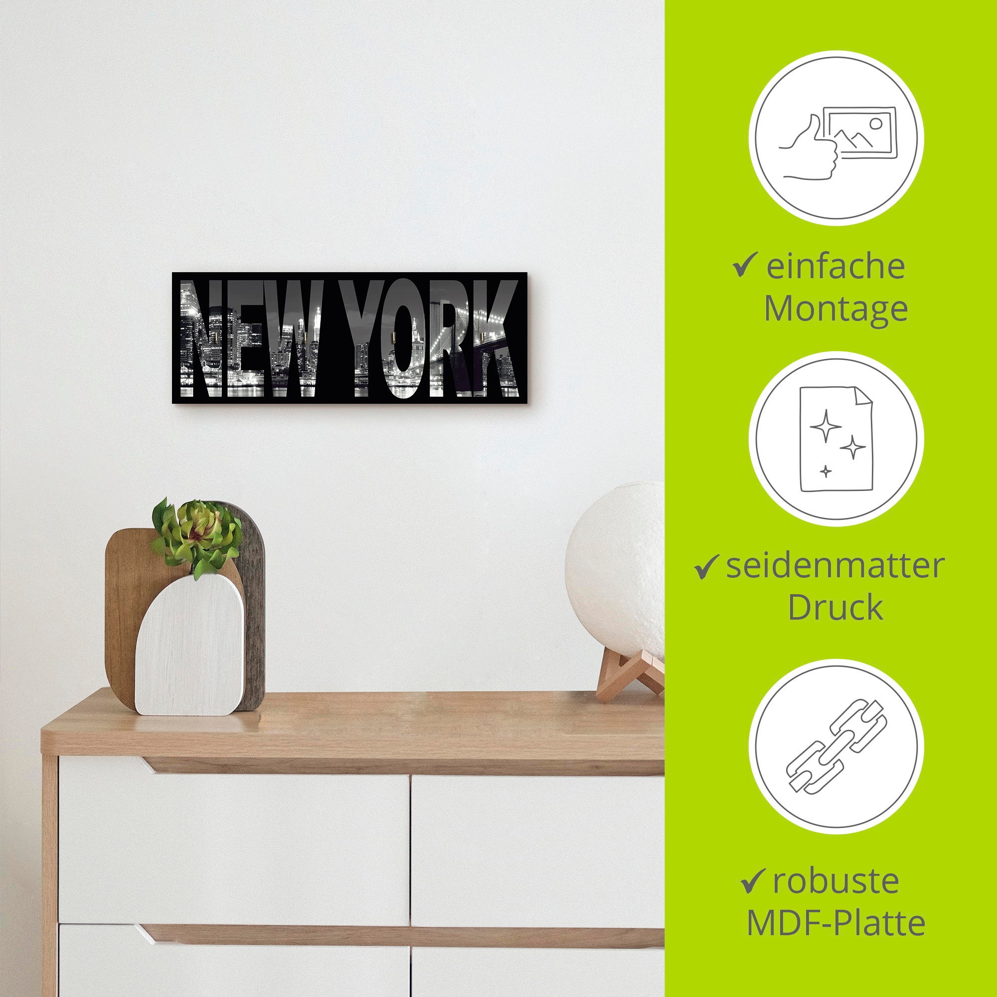 Artland Hakenleiste »New York«, MDF