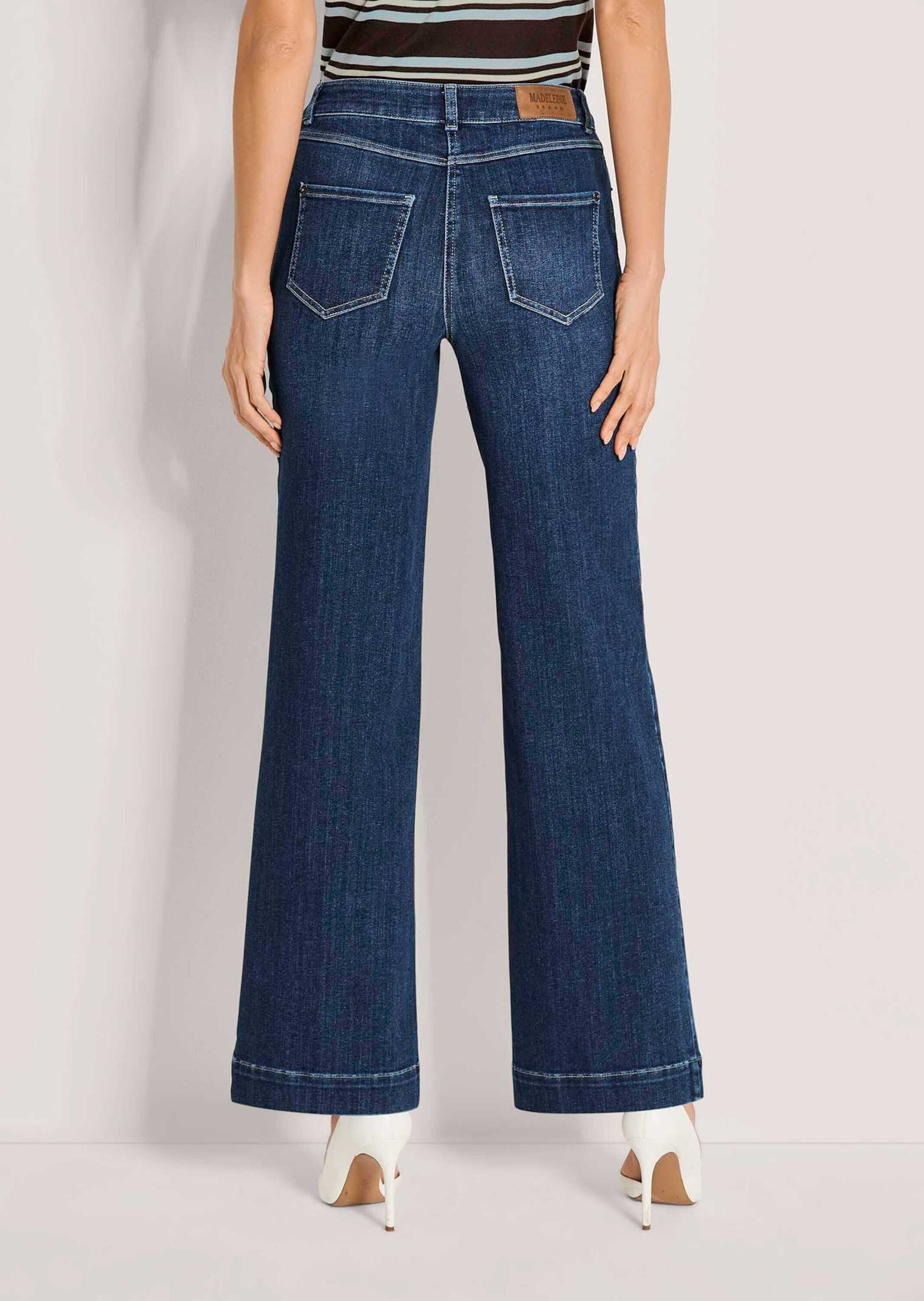 MADELEINE Regular-fit-Jeans »Hose Wide-Leg-Jeans aus Powerstretch«