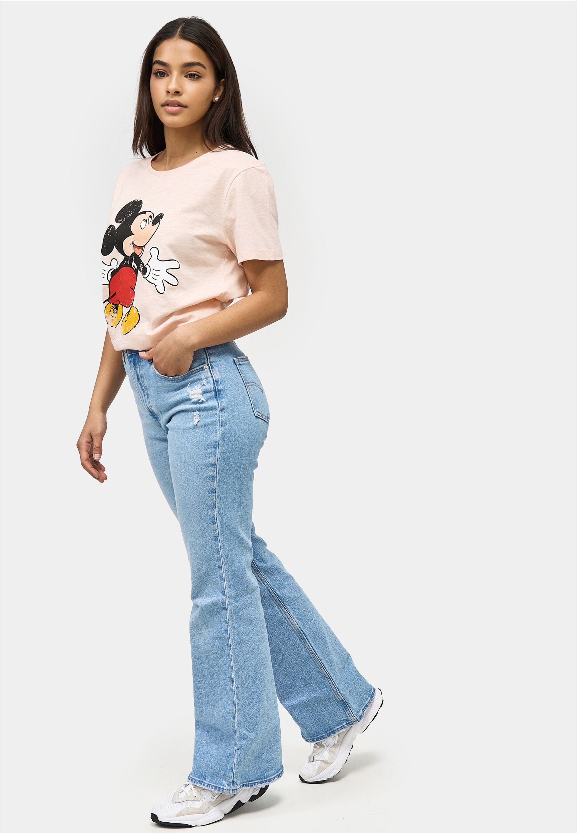 Recovered T-Shirt »Mickey Mouse Hug«, (1 tlg.), im zeitlosen Design
