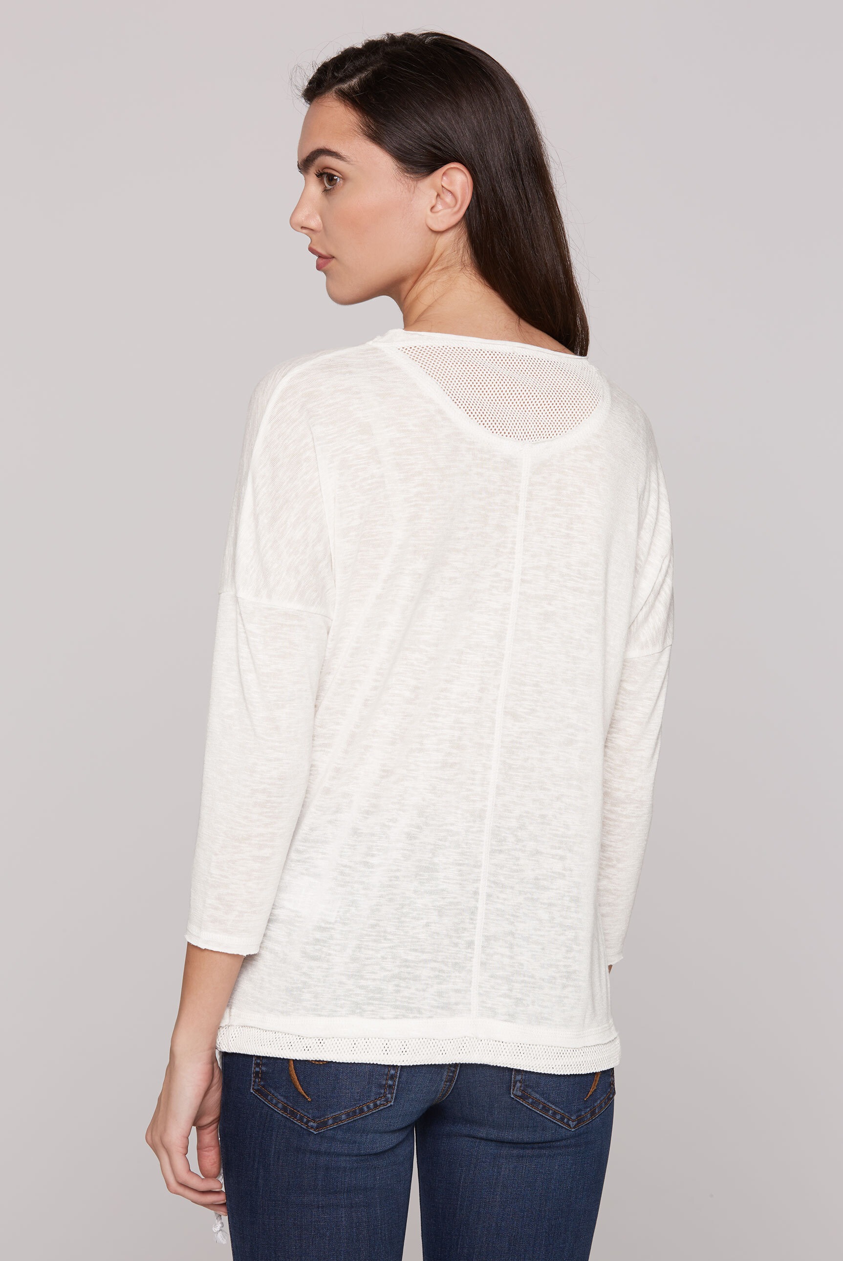 SOCCX 3/4-Arm-Shirt, mit überschnittenen Schultern