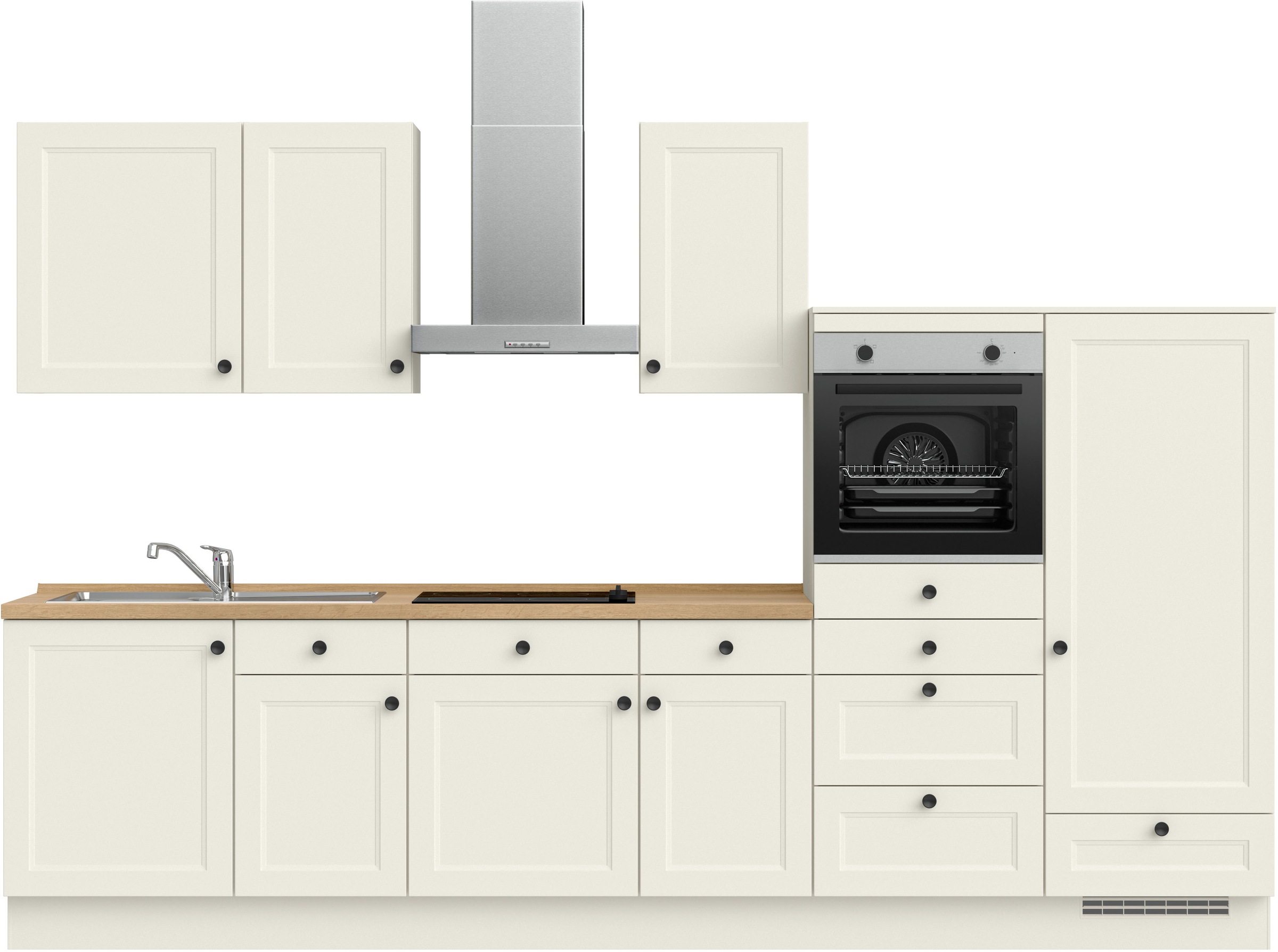 nobilia Küchenzeile ""Cascada I", NEU: individuell anpassbar mit gratis Profi-Beratung" vormontiert, Breite 330 cm, Ausrichtung wählbar, wahlw. mit E-Geräten